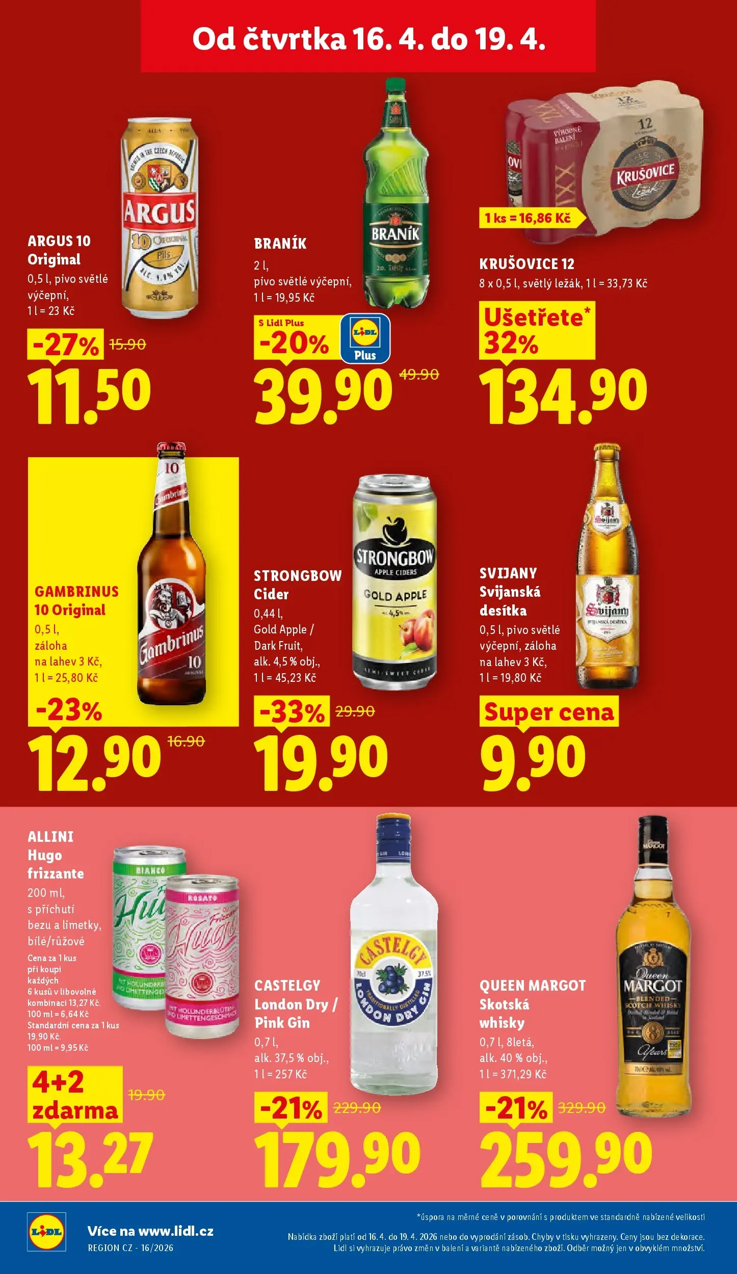Lidl leták od 15.04.2026 - Nový akční leták | Strana: 26 | Produkty: Pivo, Whisky, Apple, Láhev