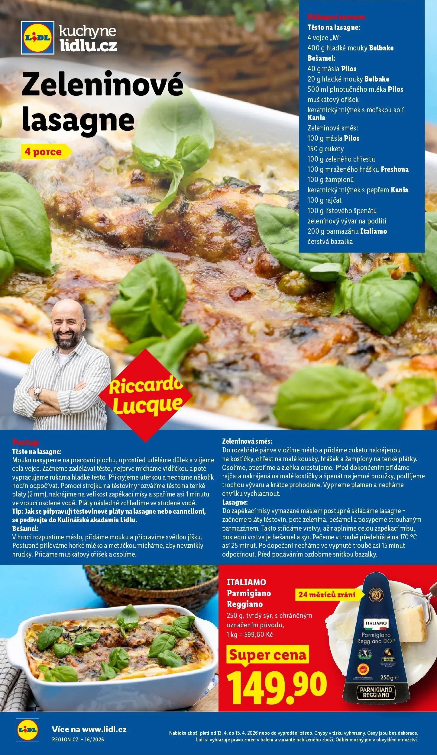 Lidl leták od 12.04.2026 - Nový akční leták | Strana: 21 | Produkty: Máslo, Pánve, Špenát, Bešamel