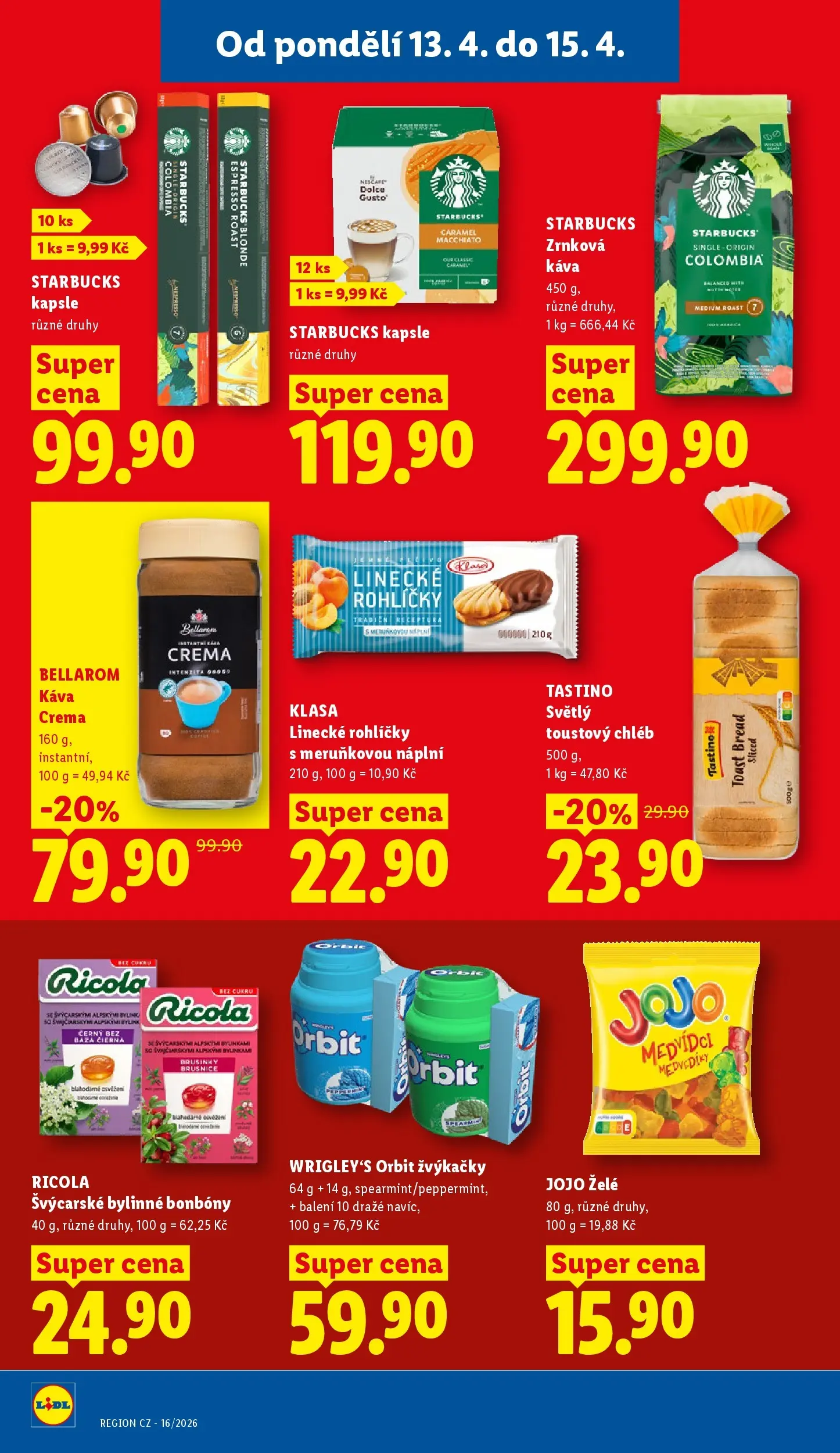 Lidl leták od 12.04.2026 - Nový akční leták | Strana: 26 | Produkty: Jojo, Chléb, Bonbóny, Crema