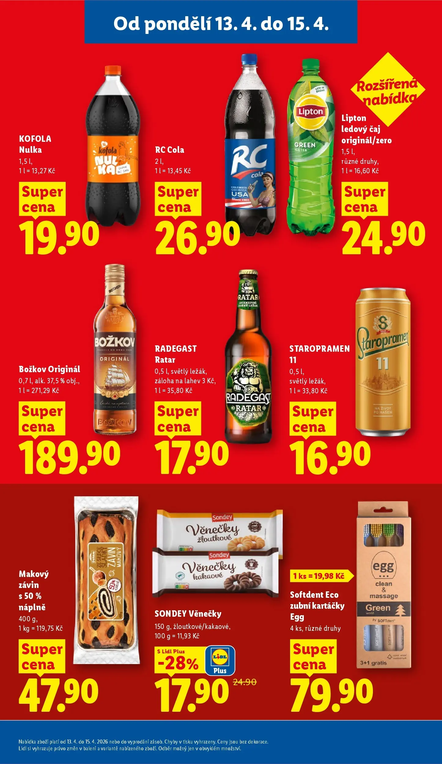 Lidl leták od 12.04.2026 - Nový akční leták | Strana: 27 | Produkty: Makový závin, Božkov originál, Láhev, Cola
