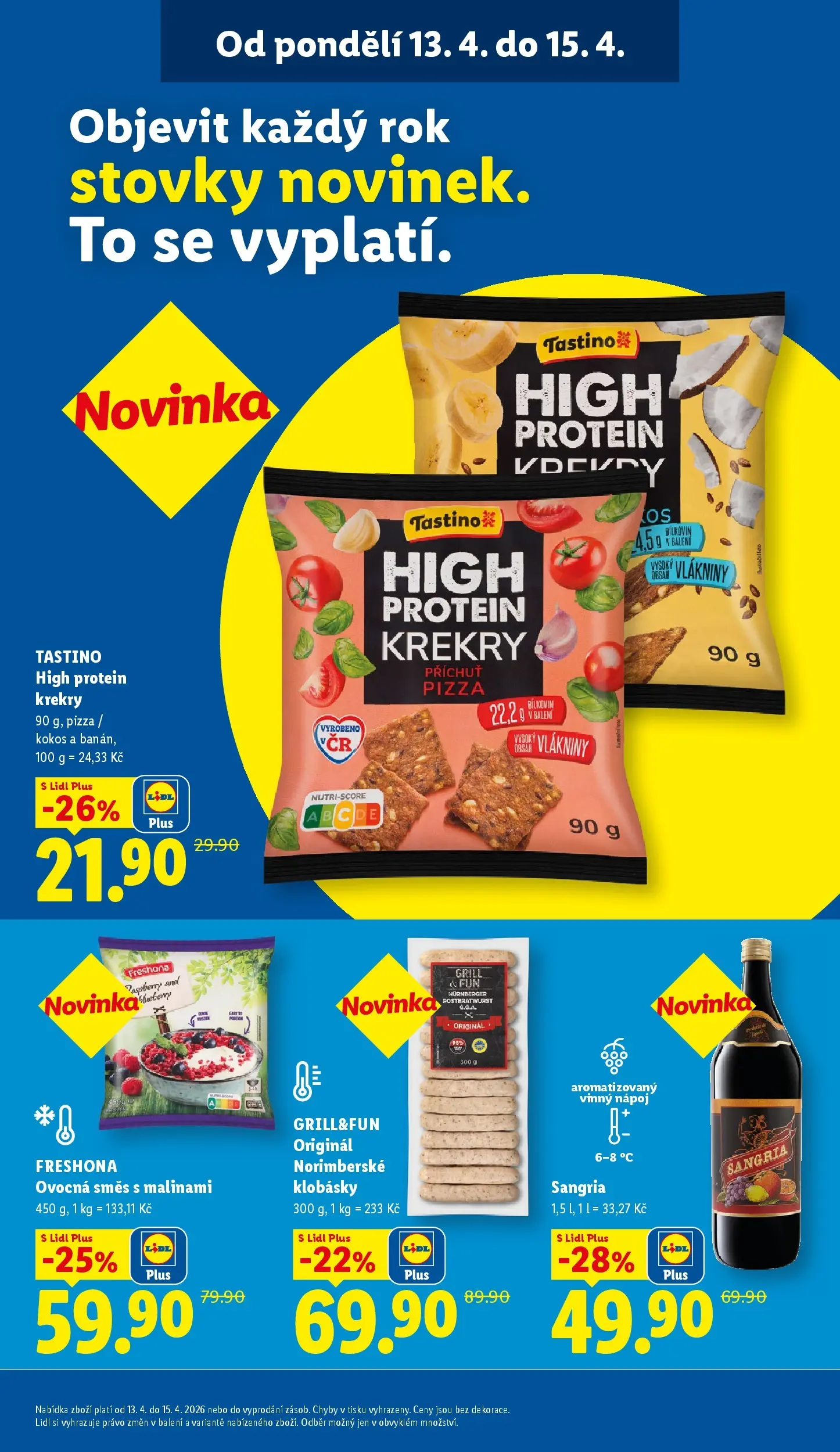 Lidl leták od 12.04.2026 - Nový akční leták | Strana: 31 | Produkty: Sangria, Krekry, Kokos, Protein