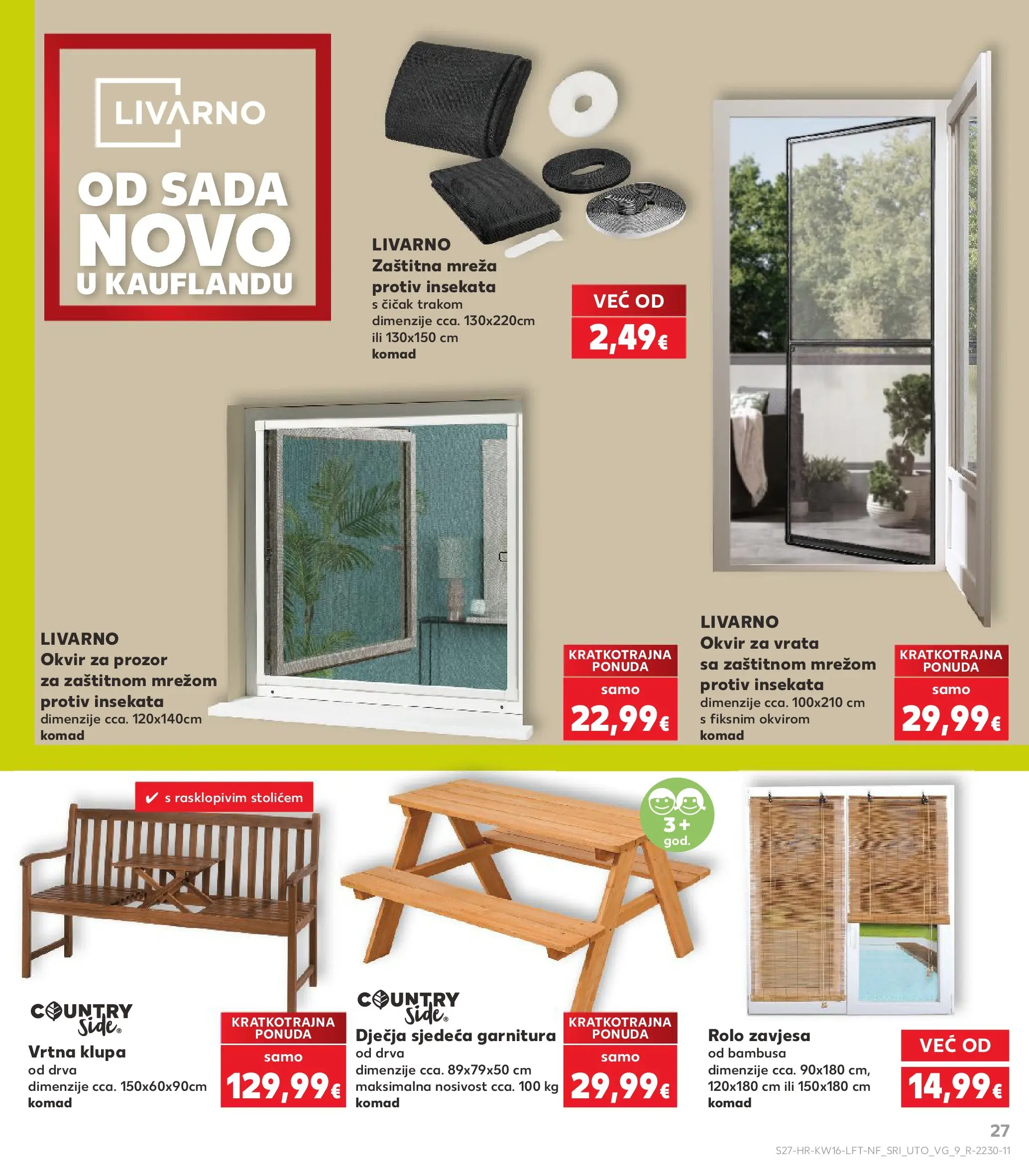 Kaufland - Kaufland katalog do 21.04.2026 novi od 14.04.2026 na listanje > letak digitalni | Stranica: 27 | Proizvodi: Rolo zavjesa, Zavjesa, Vrata