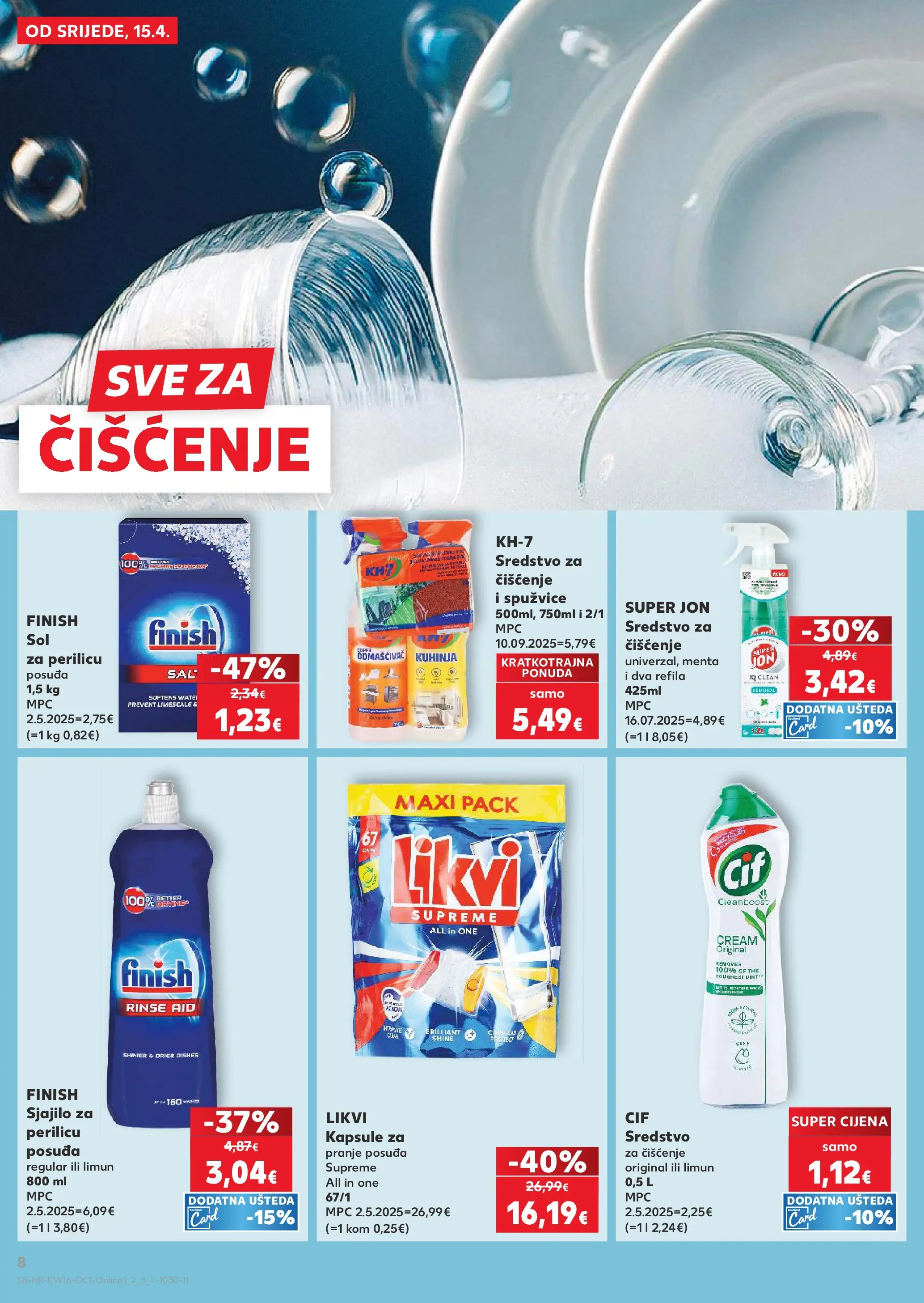 Kaufland - Kaufland katalog do 21.04.2026 novi od 14.04.2026 na listanje > letak digitalni | Stranica: 8 | Proizvodi: KH-7, Limun, Finish, Kuhinja