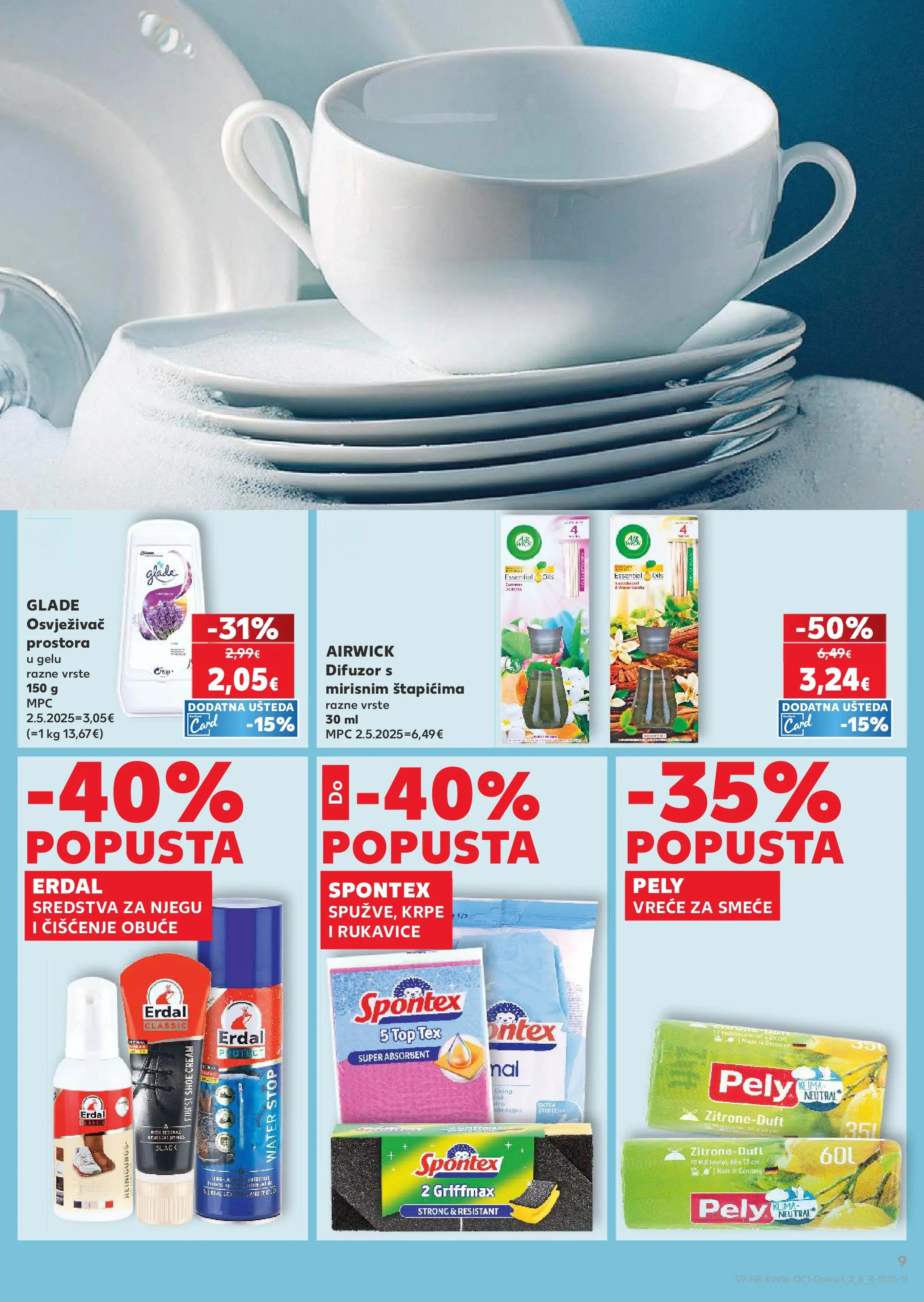 Kaufland - Kaufland katalog do 21.04.2026 novi od 14.04.2026 na listanje > letak digitalni | Stranica: 9 | Proizvodi: Klima, Osvježivač prostora, Vreće za smeće, Rukavice