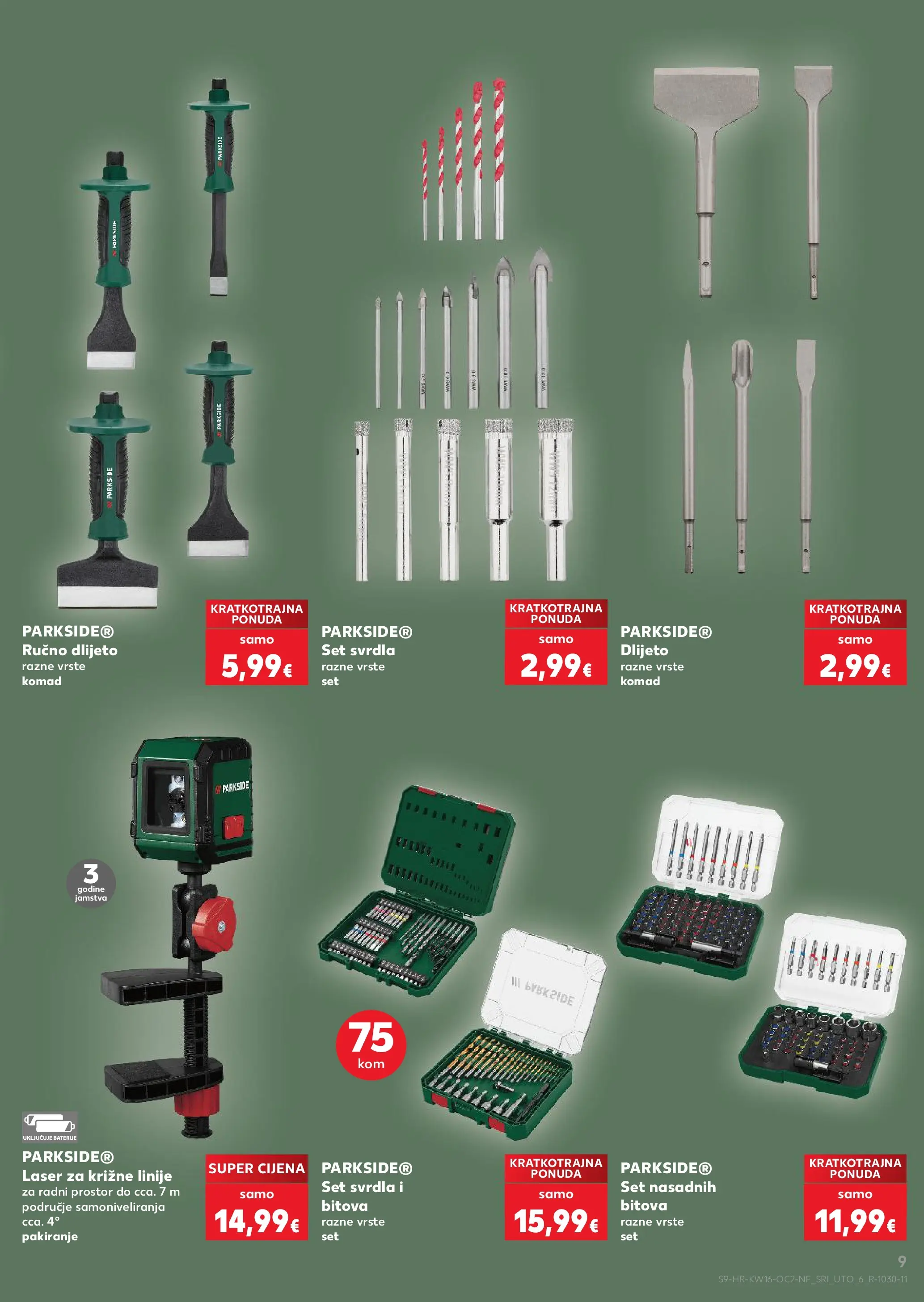 Kaufland - Kaufland katalog do 21.04.2026 novi od 14.04.2026 na listanje > letak digitalni | Stranica: 9 | Proizvodi: Baterije, Parkside