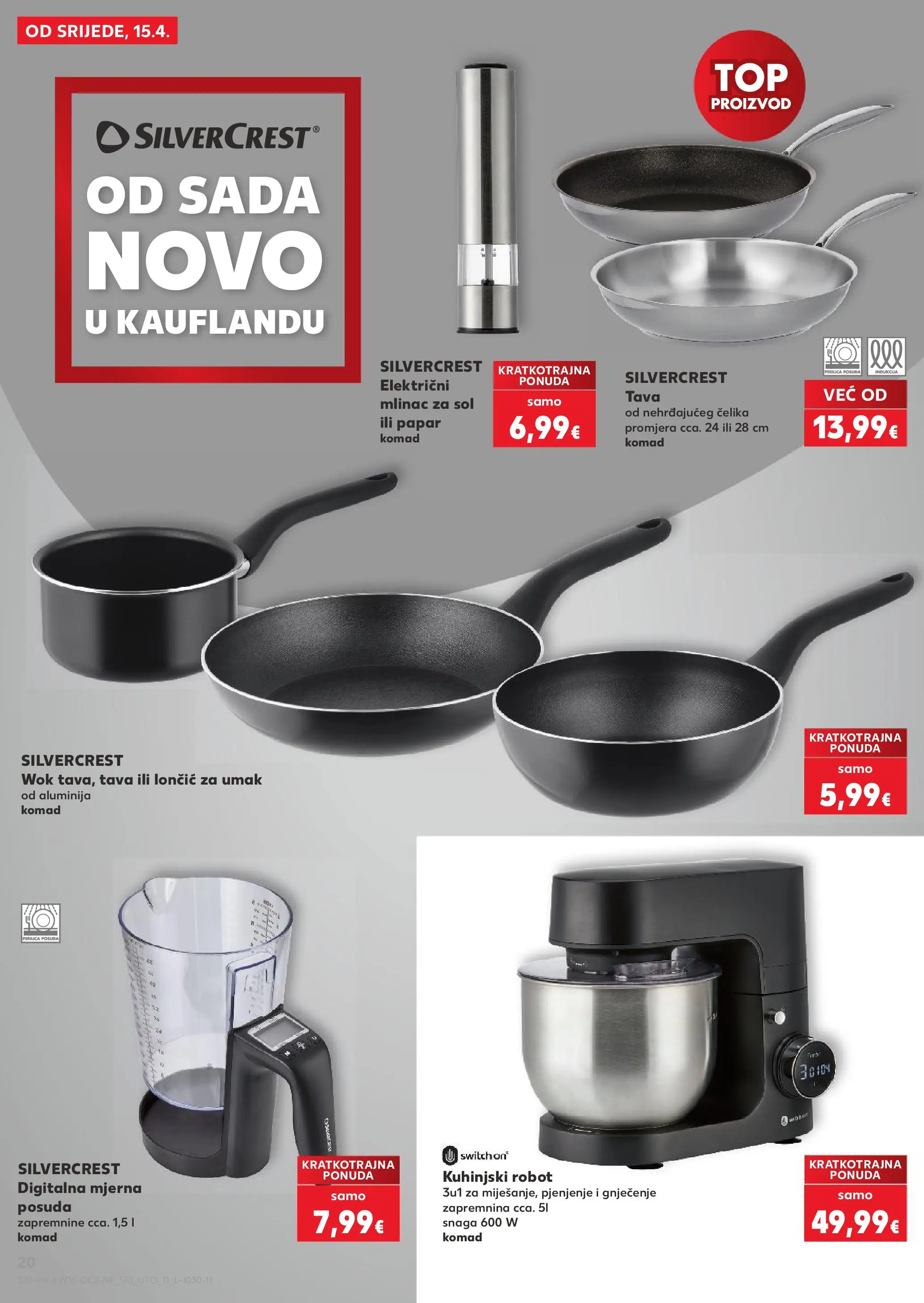Kaufland - Kaufland katalog do 21.04.2026 novi od 14.04.2026 na listanje > letak digitalni | Stranica: 20 | Proizvodi: Robot, Papar, Pan, Tava