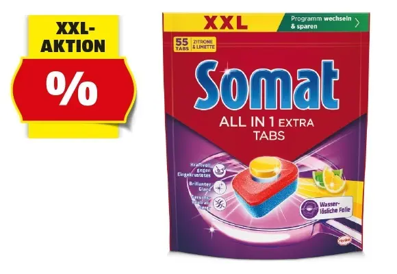 SOMAT Geschirrsp&uuml;ltabs, 55 Tabs