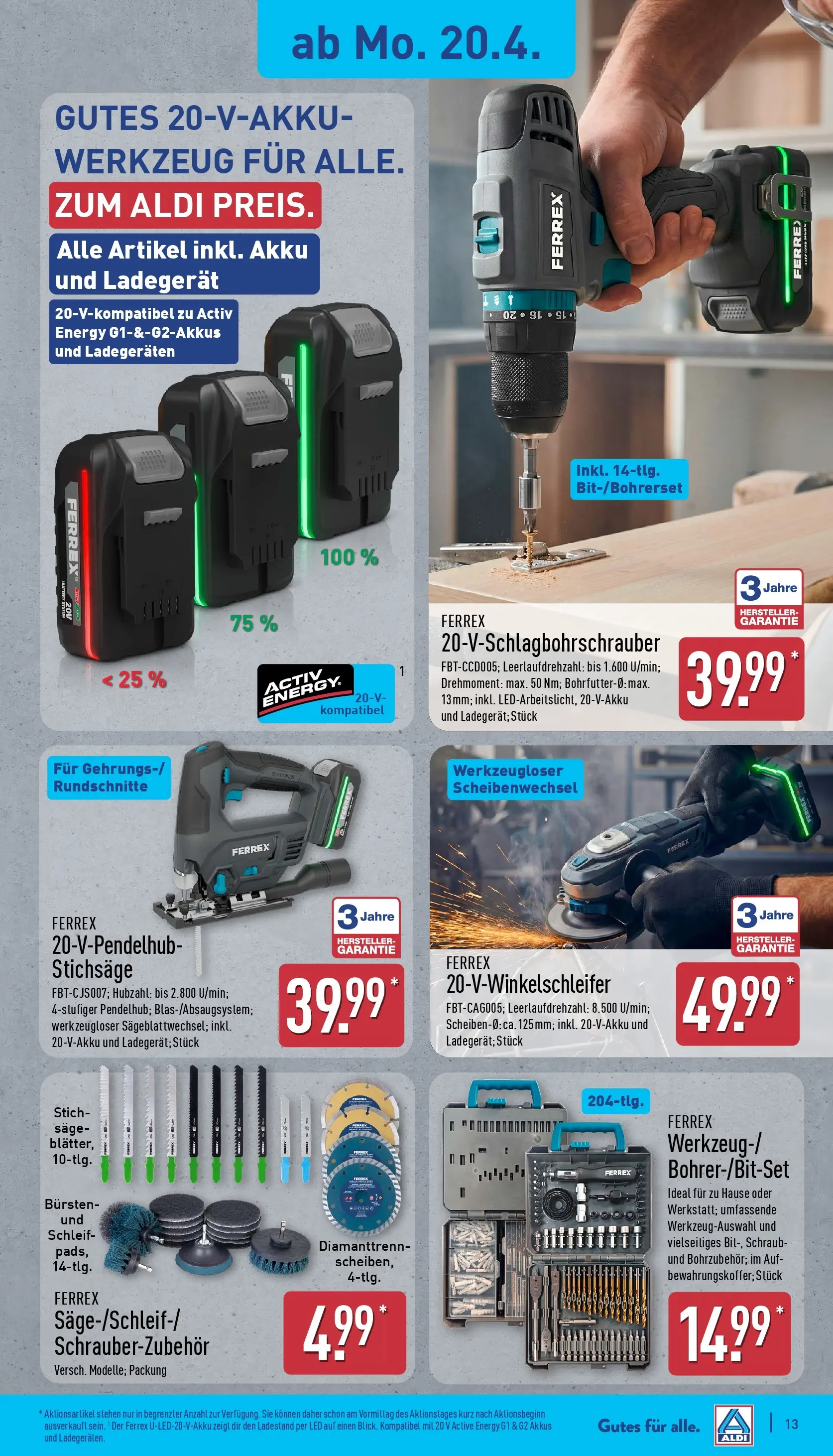 Aldi - ALDI Nord: Wochenangebote (ab 19.04.2026) » Angebote Online | Seite: 13 | Produkte: Energy, Ladegerät