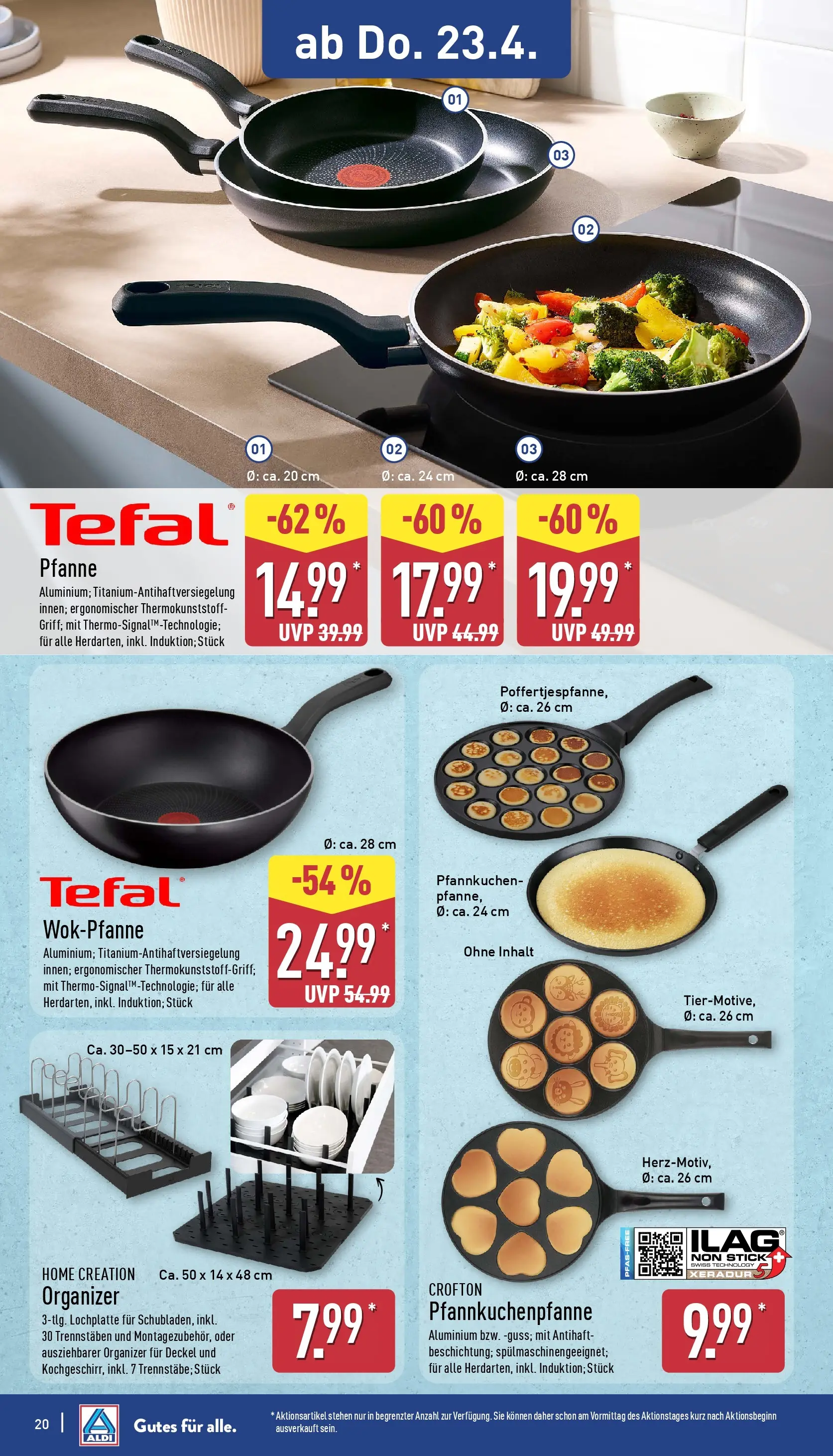 Aldi - ALDI Nord: Wochenangebote (ab 19.04.2026) » Angebote Online | Seite: 20 | Produkte: Pfannkuchen, Home creation