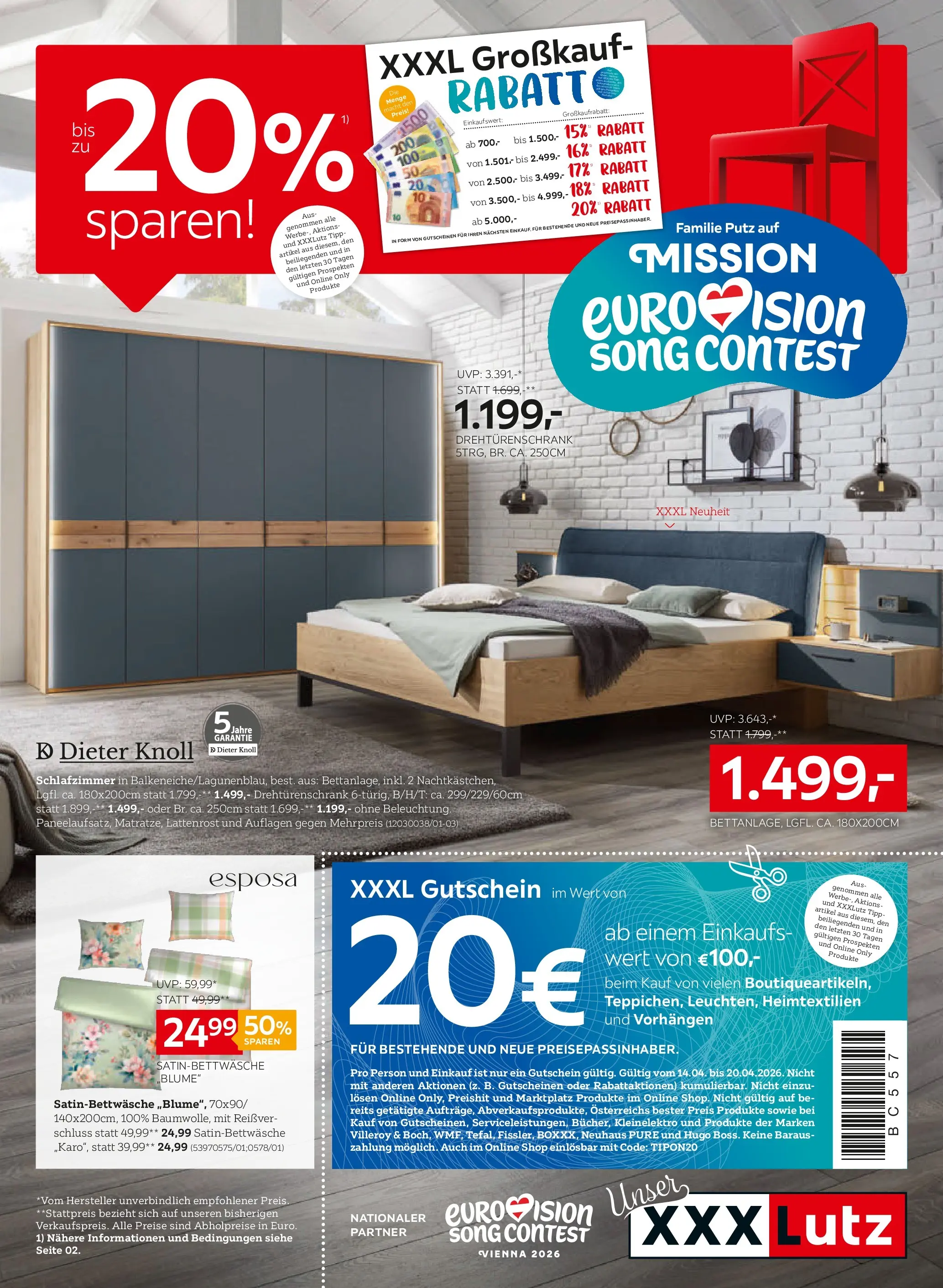 XXXLutz Aktuelle Angebote von 14.04.2026 - Aktuelle Angebote | Seite: 1 | Produkte: Lattenrost