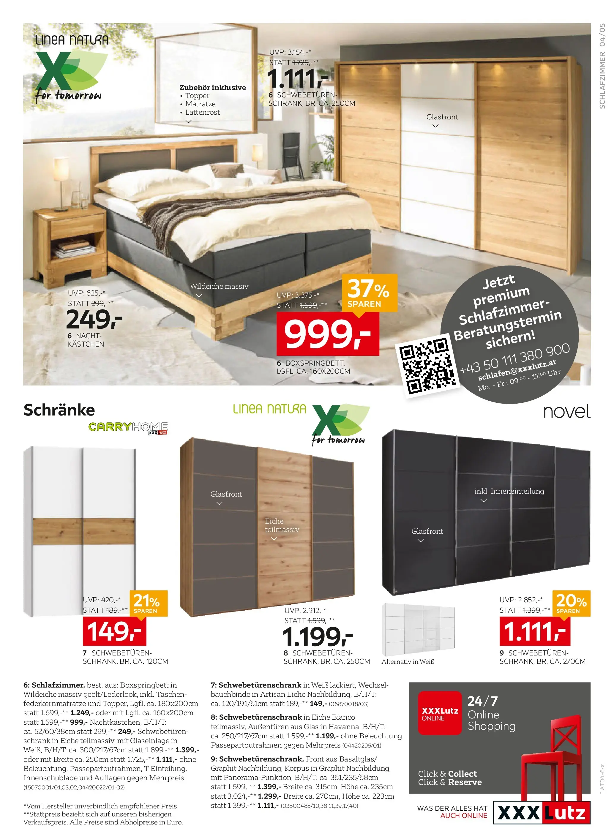 XXXLutz Aktuelle Angebote von 14.04.2026 - Aktuelle Angebote | Seite: 5 | Produkte: Uhr, Matratze, Lattenrost, Schrank
