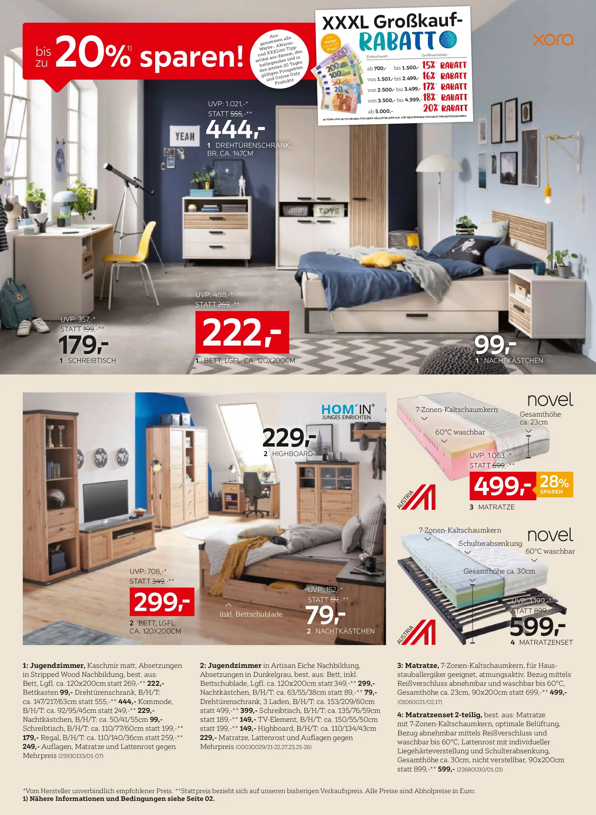 XXXLutz Aktuelle Angebote von 14.04.2026 - Aktuelle Angebote | Seite: 6 | Produkte: Matratze, Lattenrost