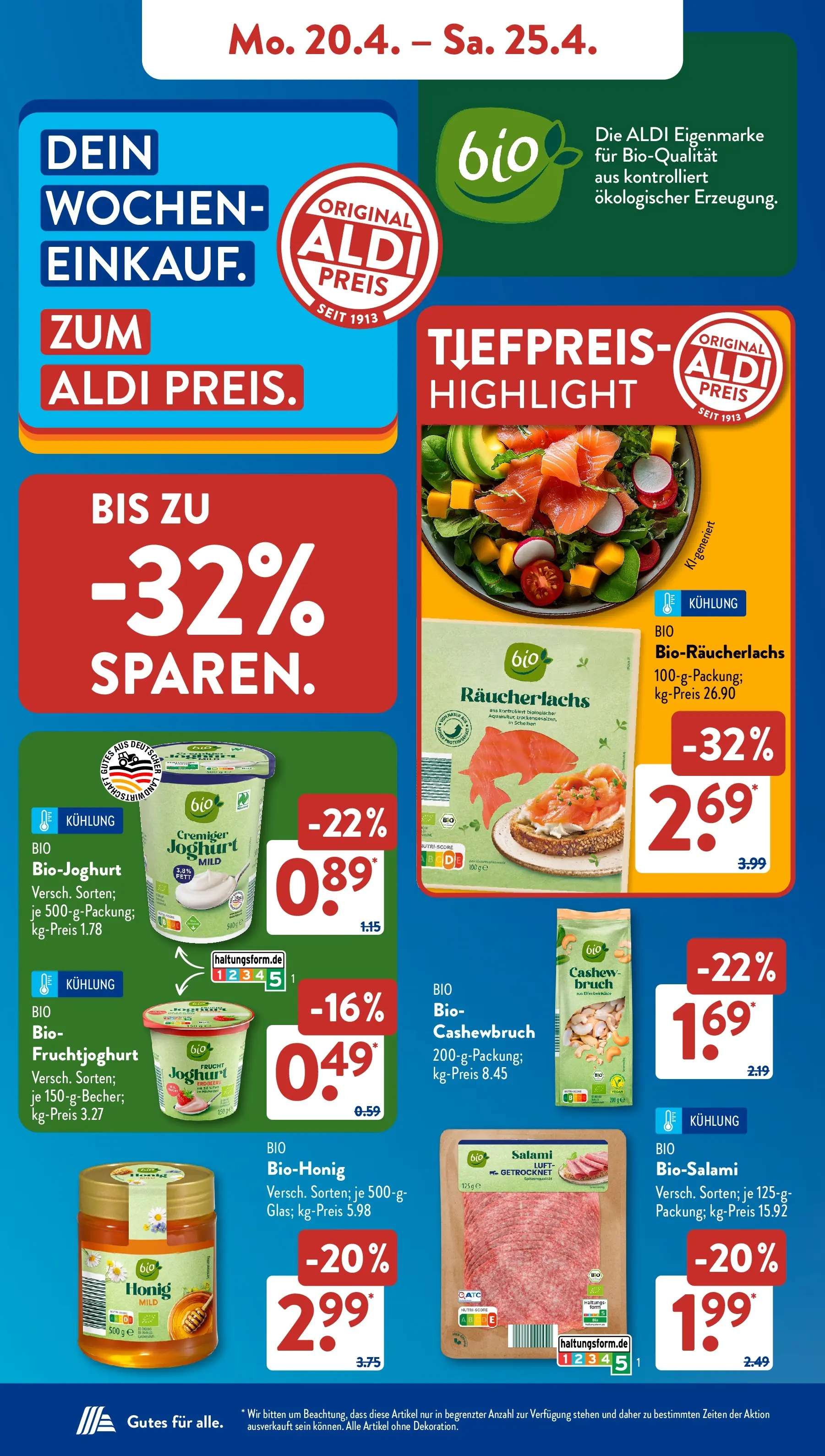 Aldi Süd Aktuelle Wochenangebote (ab 20.04.2026) zum Blättern | Seite: 6 | Produkte: Joghurt, Fruchtjoghurt, Räucherlachs, Salami