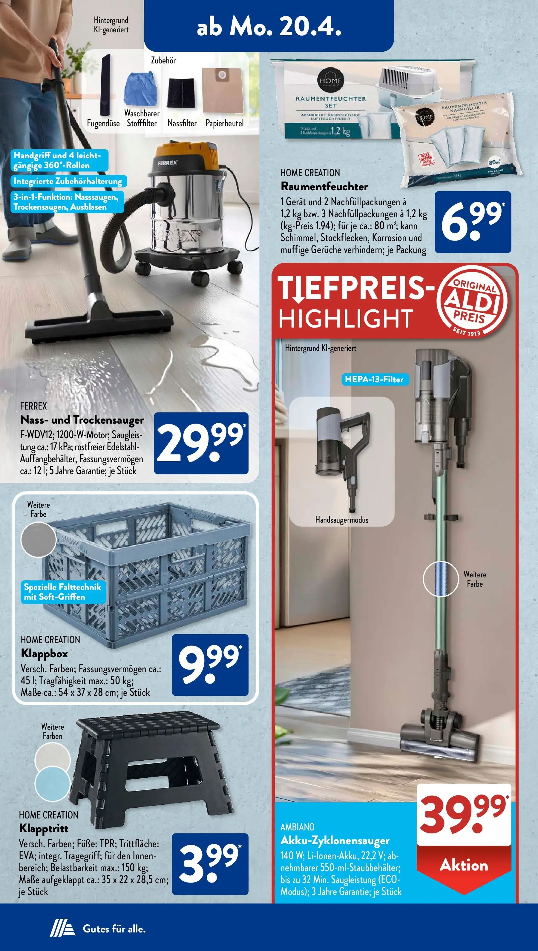 Aldi Süd Aktuelle Wochenangebote (ab 20.04.2026) zum Blättern | Seite: 12 | Produkte: Home creation
