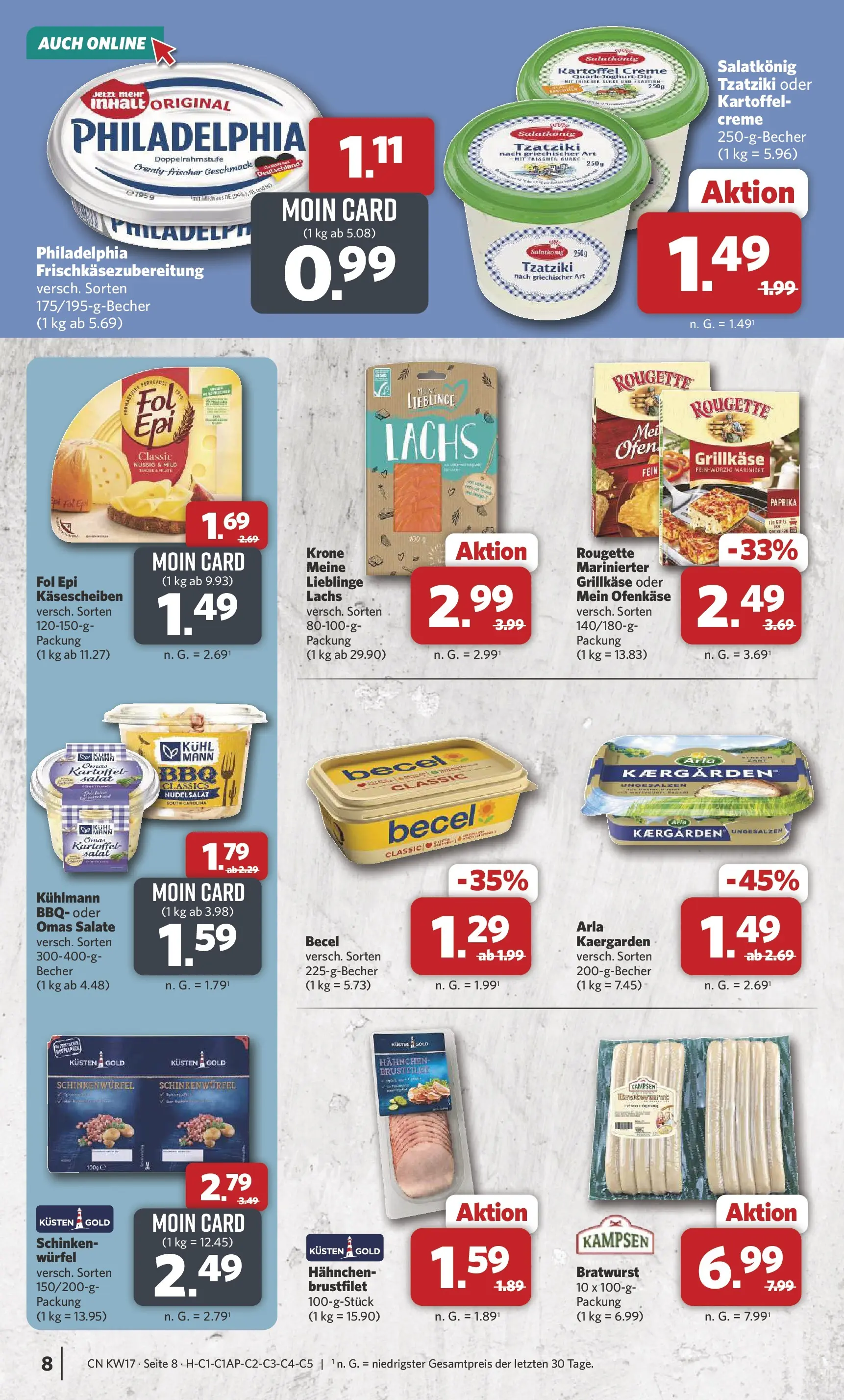 Combi Prospekt Twistringen (ab 20.04.2026) zum Blättern | Seite: 8 | Produkte: Ofen, Hahnchen, Quark, Salat