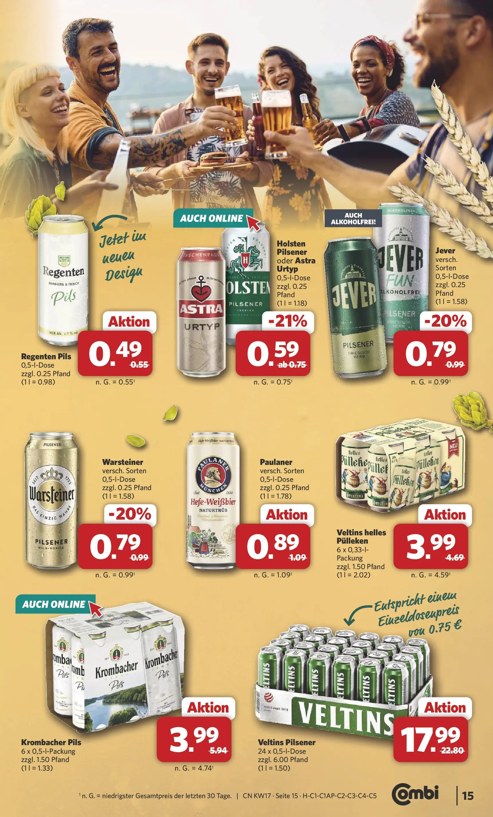 Combi Prospekt Twistringen (ab 20.04.2026) zum Blättern | Seite: 15 | Produkte: Weißbier, Pils, Holsten, Paulaner