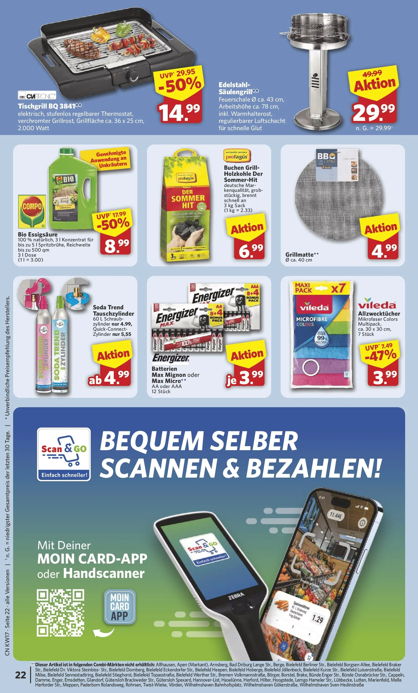 Combi Wochenangebote Rahden (ab 20.04.2026) zum Blättern | Seite: 24 | Produkte: Berliner, Grill, Batterien, Essig