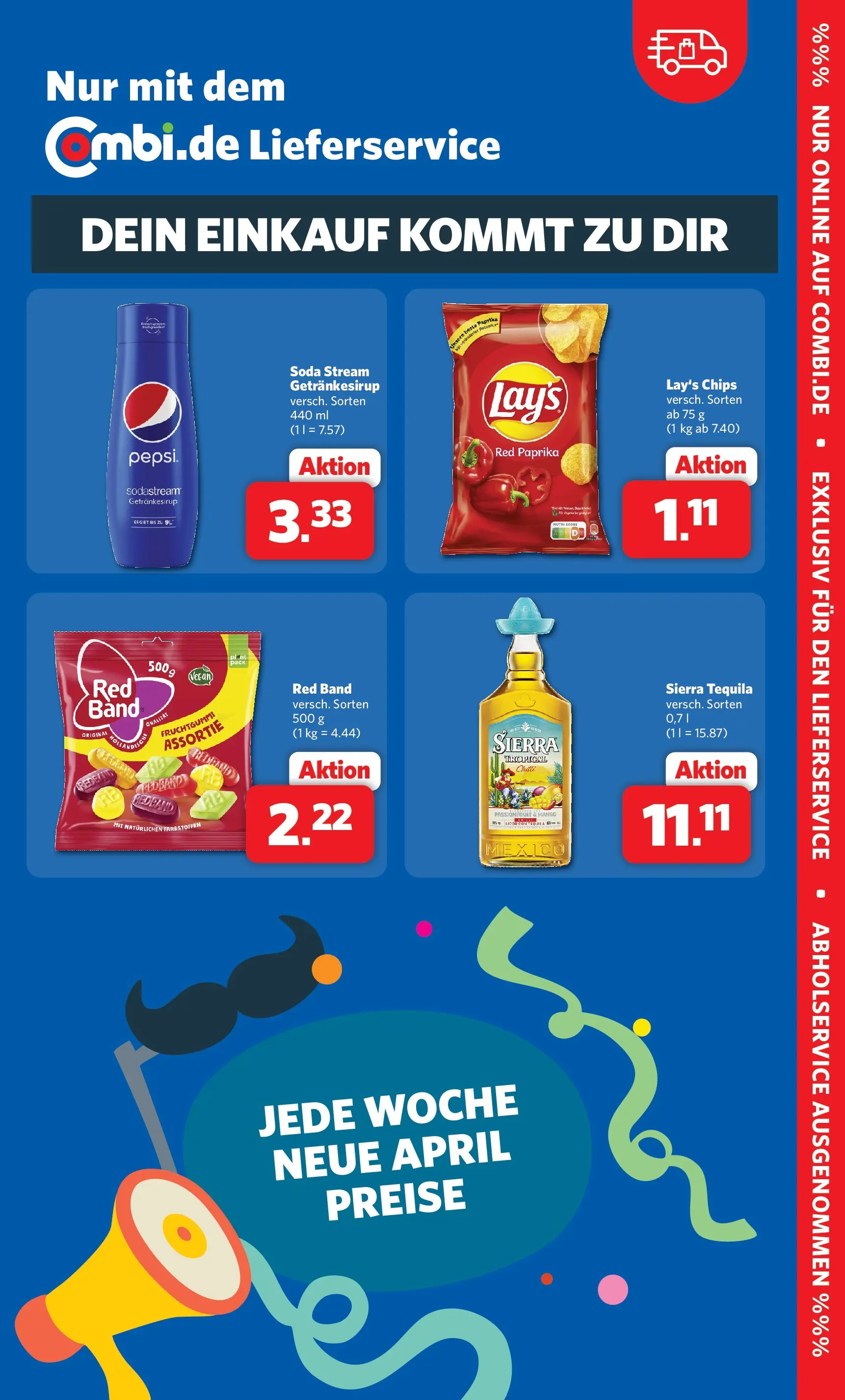 Combi Wochenangebote Rahden (ab 20.04.2026) zum Blättern | Seite: 30 | Produkte: Tequila, Paprika, Pepsi, Chips
