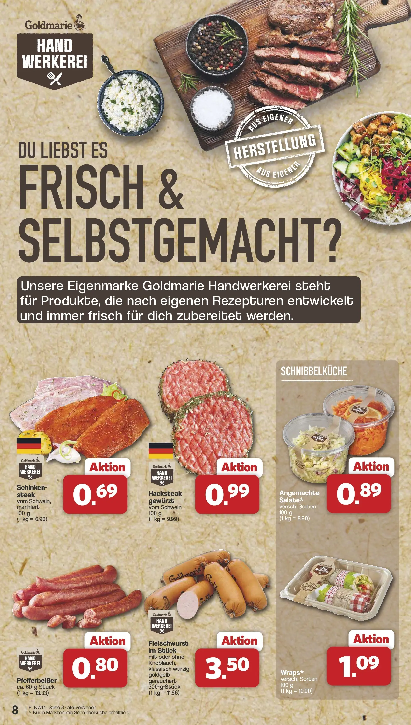 Famila Nordwest Wochenangebote (ab 20.04.2026) zum Blättern | Seite: 8 | Produkte: Schinken, Steak
