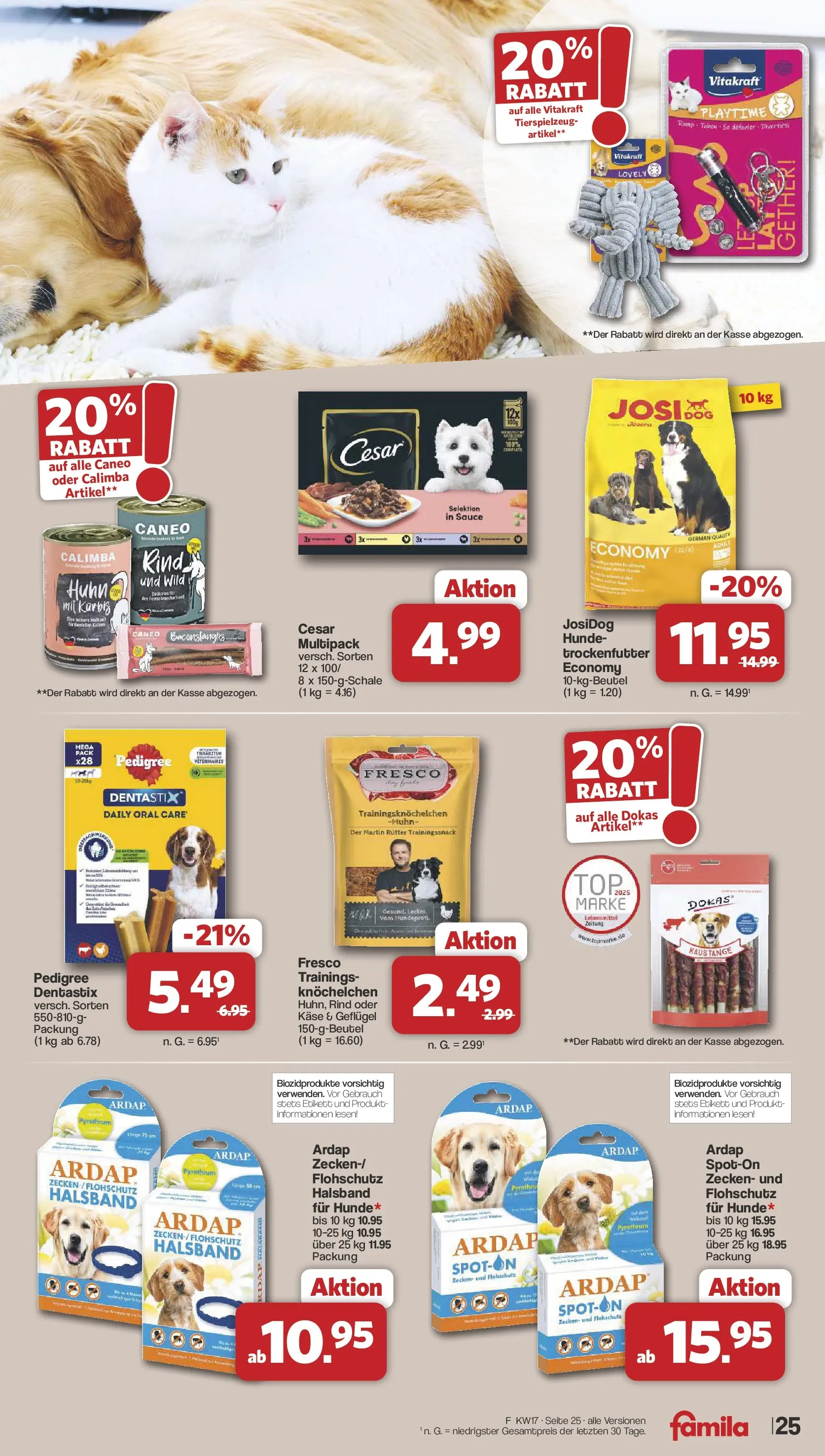 Famila Nordwest Wochenangebote (ab 20.04.2026) zum Blättern | Seite: 27 | Produkte: Käse, Pedigree