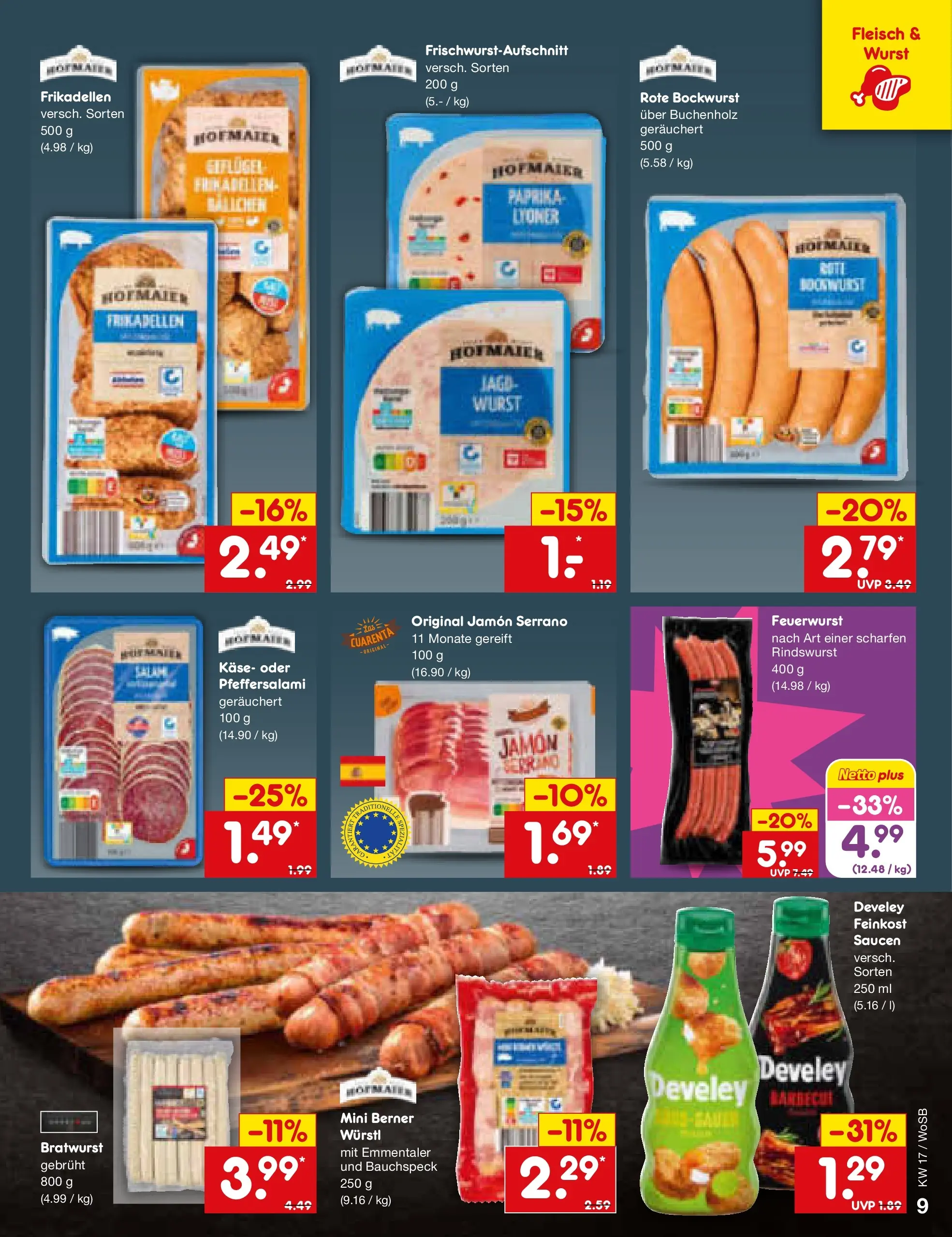 Netto Marken-Discount Prospekt Mannheim	 (ab 20.04.2026) » Angebote | Seite: 11 | Produkte: Käse, Bratwurst, Paprika, Fleisch