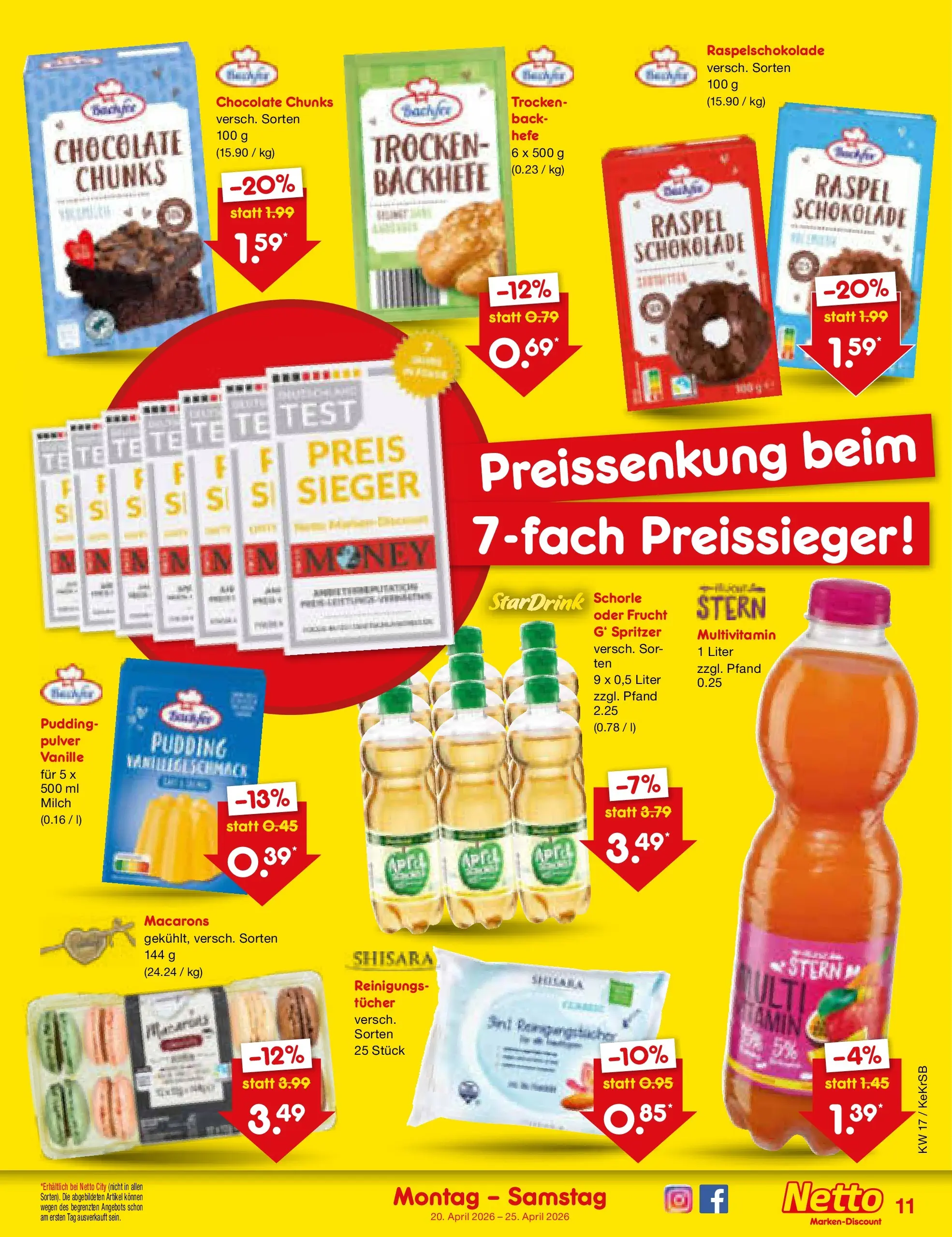 Netto Marken-Discount Prospekt Jüchen	 (ab 20.04.2026) » Angebote | Seite: 13 | Produkte: Milch, Schokolade, Pudding