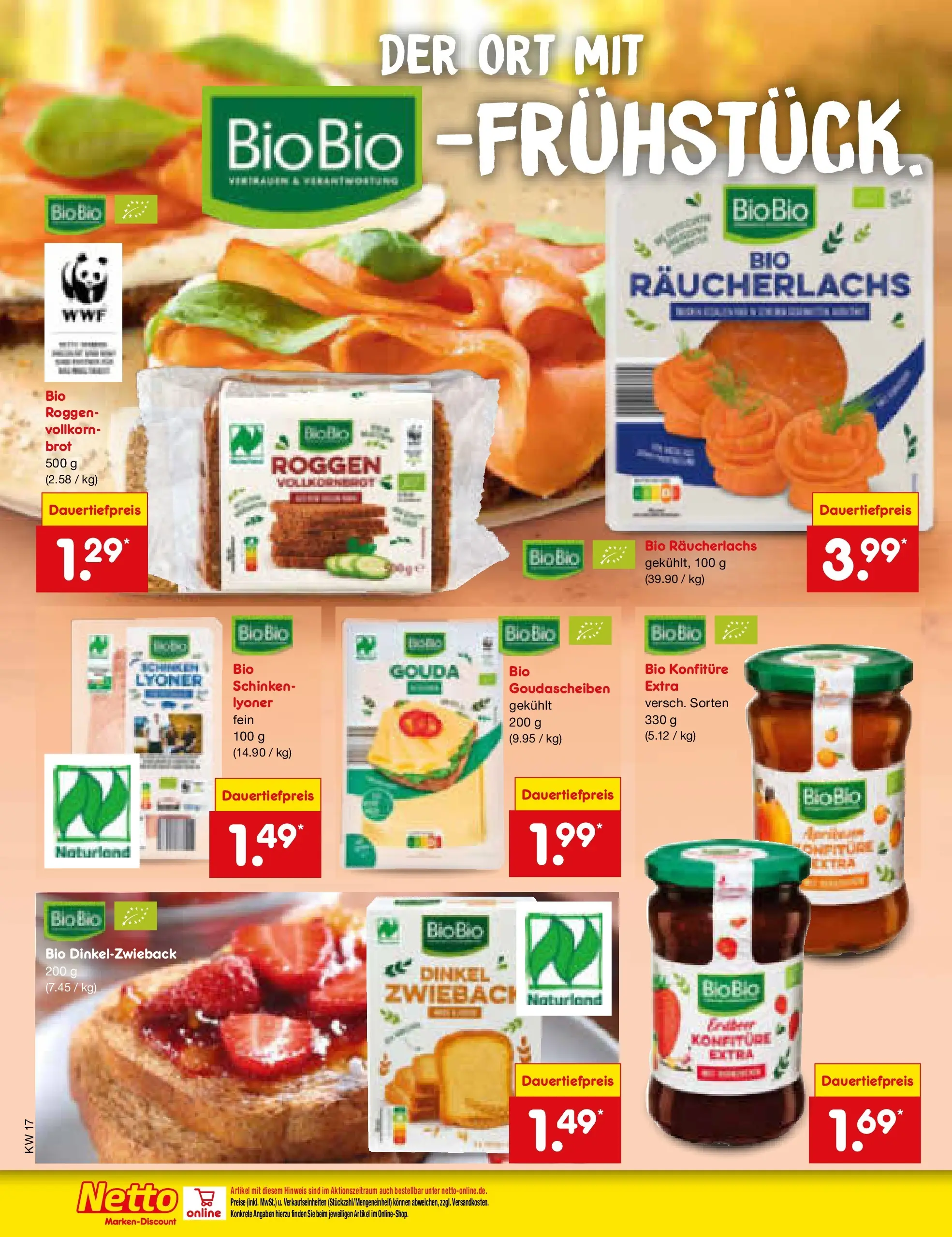 Netto Marken-Discount Prospekt Nordhausen	 (ab 19.04.2026) » Angebote | Seite: 24 | Produkte: Gouda, Räucherlachs, Brot, Schinken