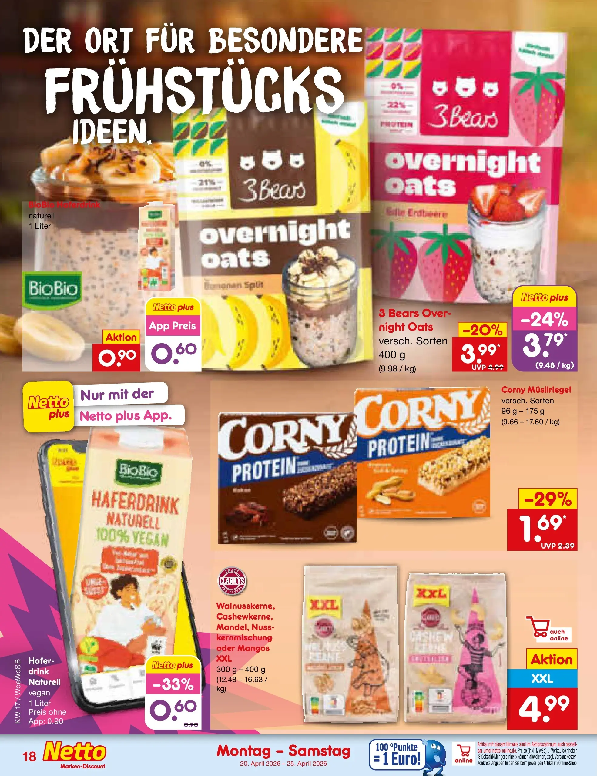 Netto Marken-Discount Prospekt Mannheim	 (ab 20.04.2026) » Angebote | Seite: 20 | Produkte: Haferdrink