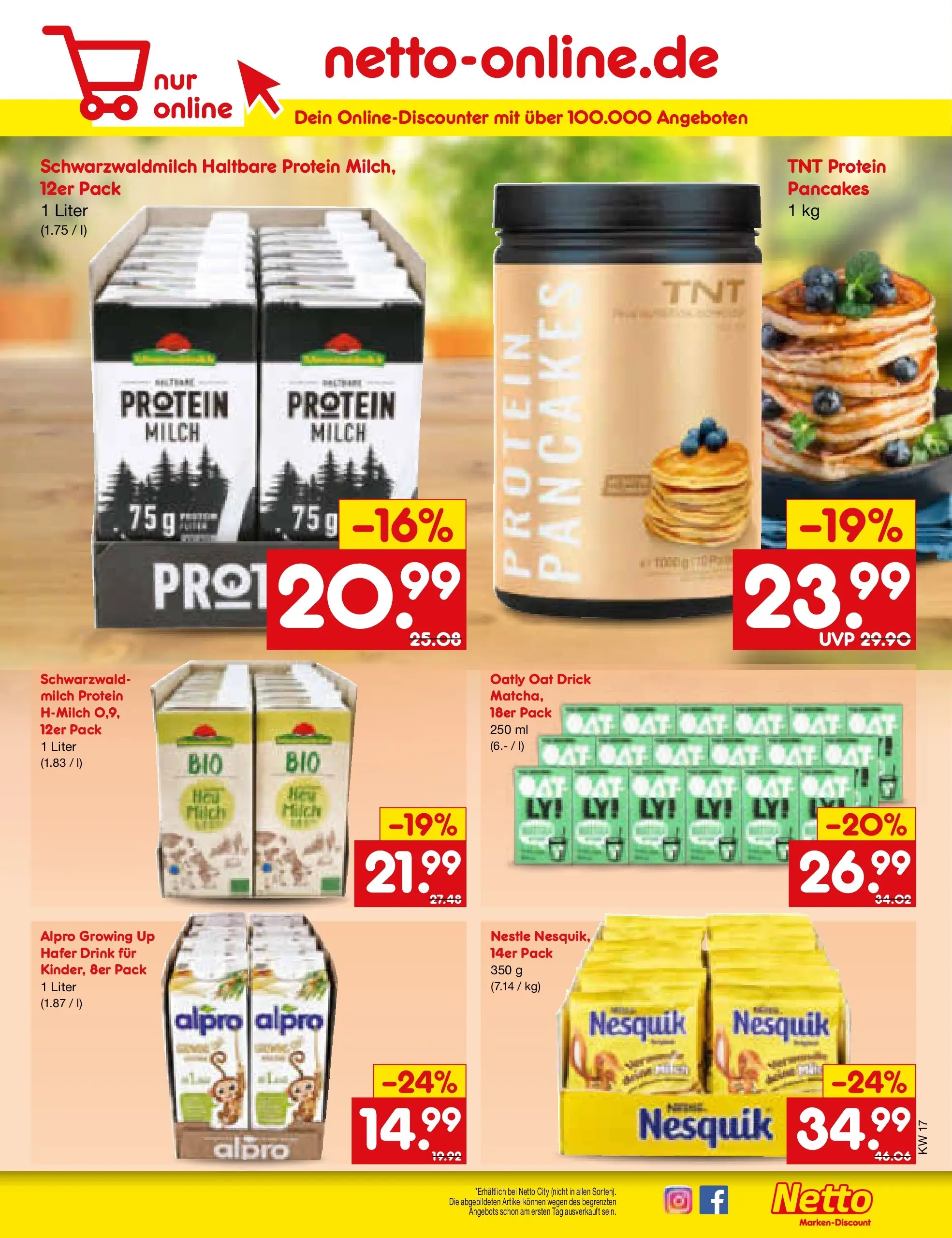 Netto Marken-Discount Prospekt Nordhausen	 (ab 19.04.2026) » Angebote | Seite: 27 | Produkte: Nesquik, Milch, Alpro, Oatly