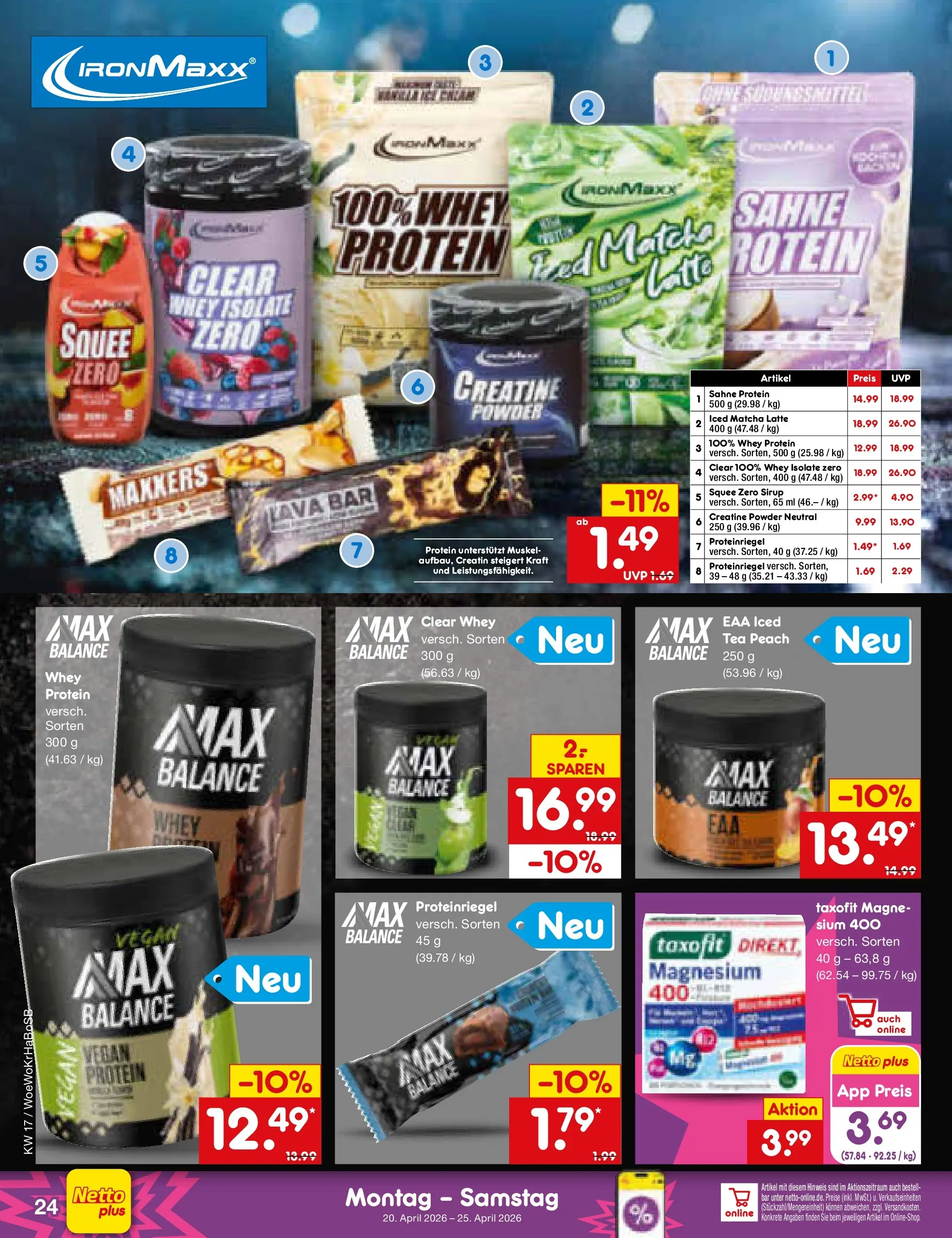 Netto Marken-Discount Prospekt Mannheim	 (ab 20.04.2026) » Angebote | Seite: 31 | Produkte: Sirup, Sahne