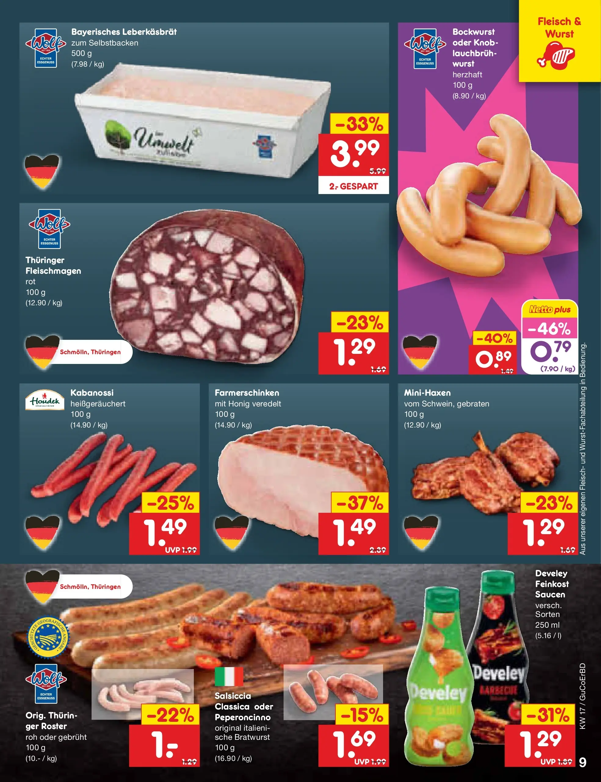 Netto Marken-Discount Prospekt Delitzsch	 (ab 20.04.2026) » Angebote | Seite: 11 | Produkte: Bockwurst, Bratwurst, Wurst, Fleisch
