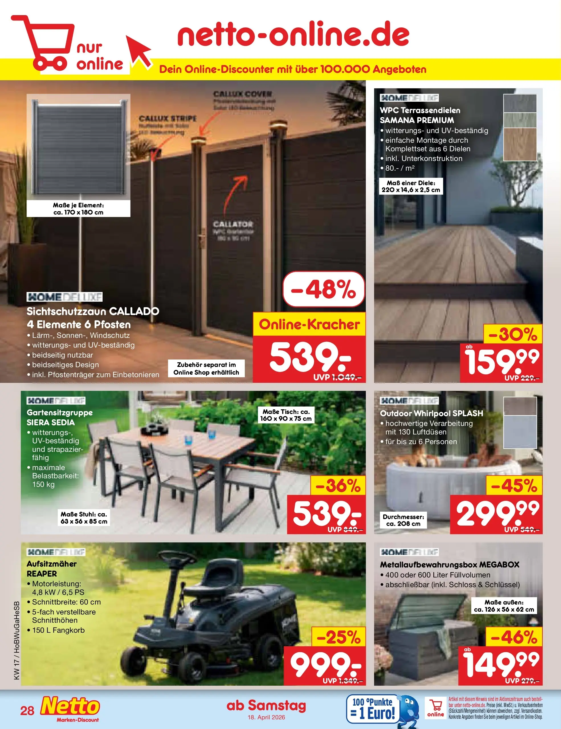 Netto Marken-Discount Prospekt Hamburg	 (ab 20.04.2026) » Angebote | Seite: 40 | Produkte: Tisch, Stuhl