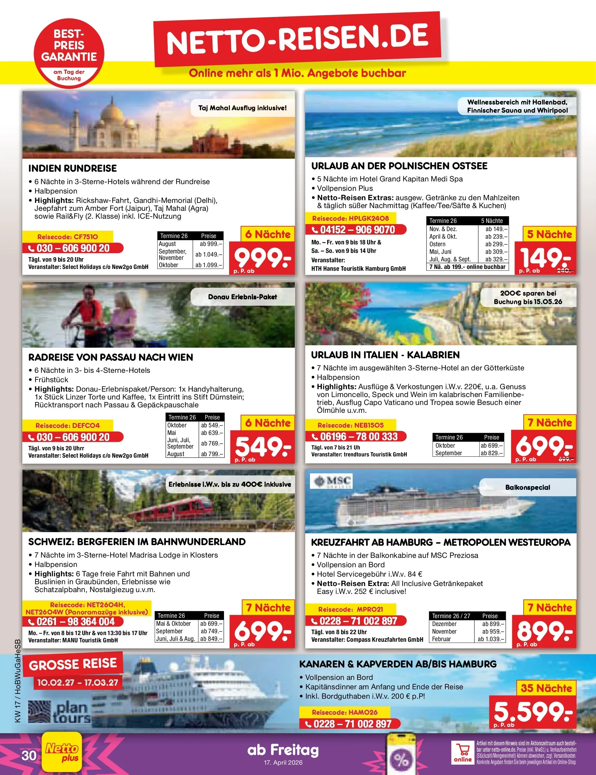 Netto Marken-Discount Prospekt Hamburg	 (ab 20.04.2026) » Angebote | Seite: 42 | Produkte: Wein, Kuchen, Uhr