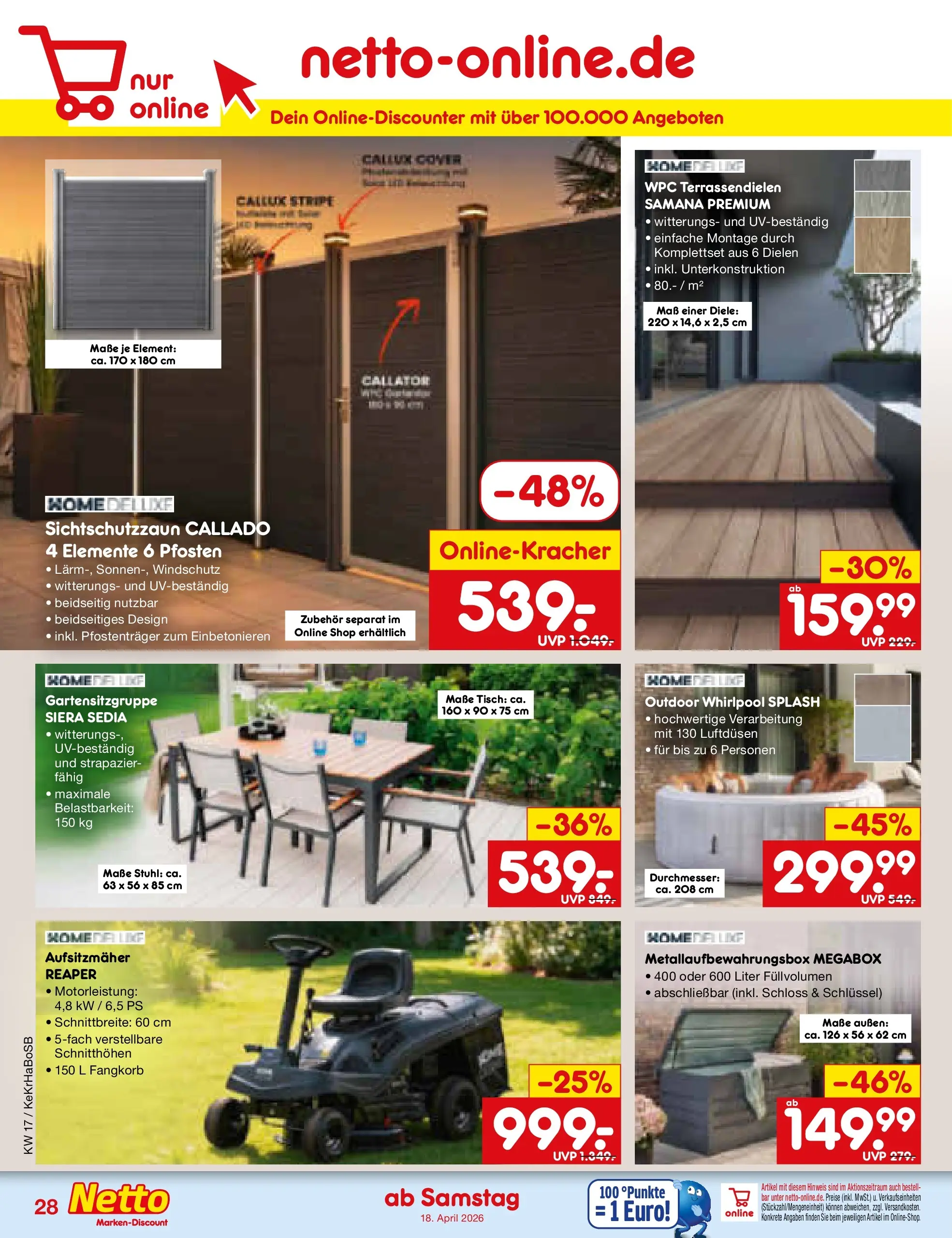 Netto Marken-Discount Prospekt Wuppertal	 (ab 20.04.2026) » Angebote | Seite: 42 | Produkte: Tisch, Stuhl