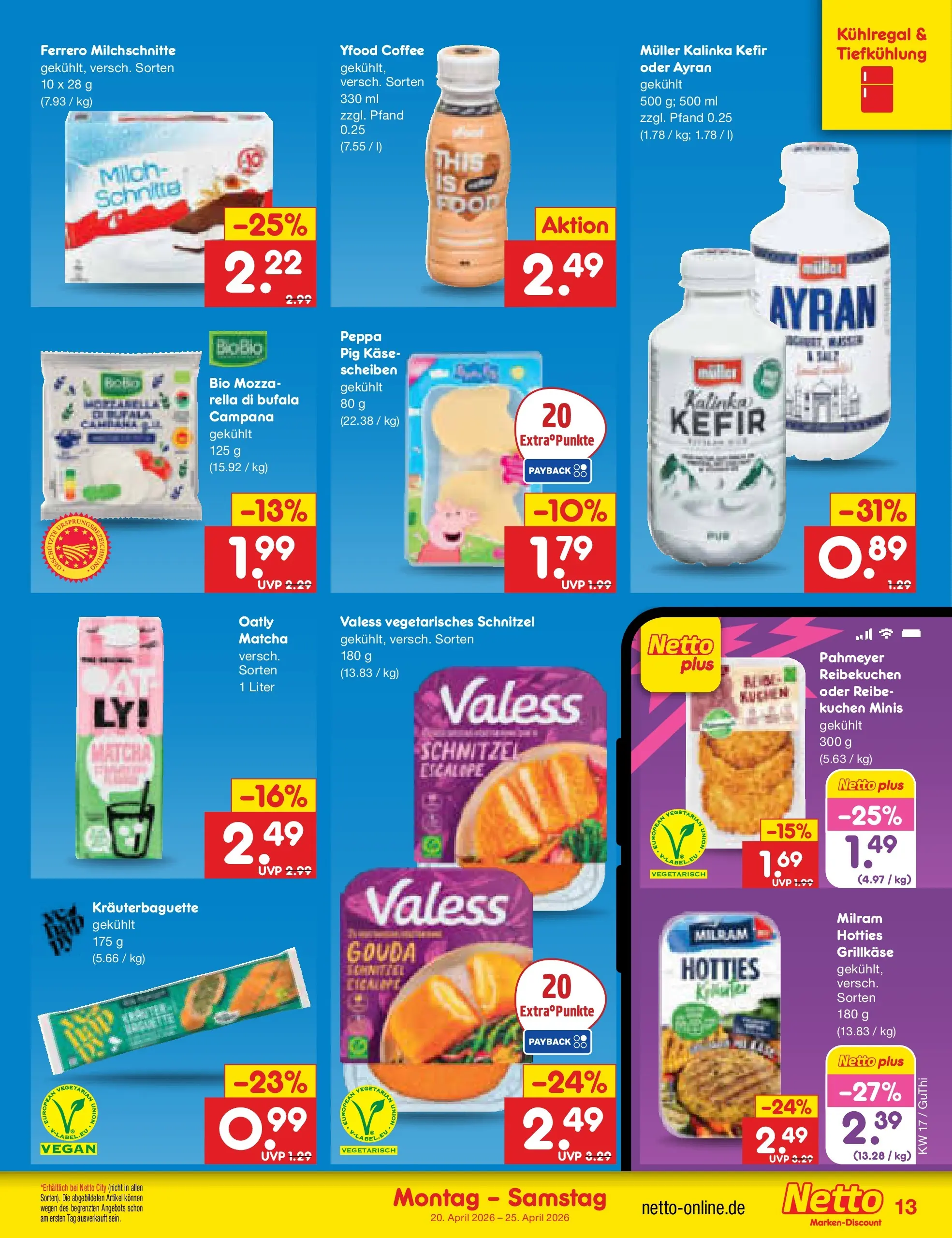 Netto Marken-Discount Prospekt Machern	 (ab 19.04.2026) » Angebote | Seite: 15 | Produkte: Kefir, Gouda, Milram, Kuchen