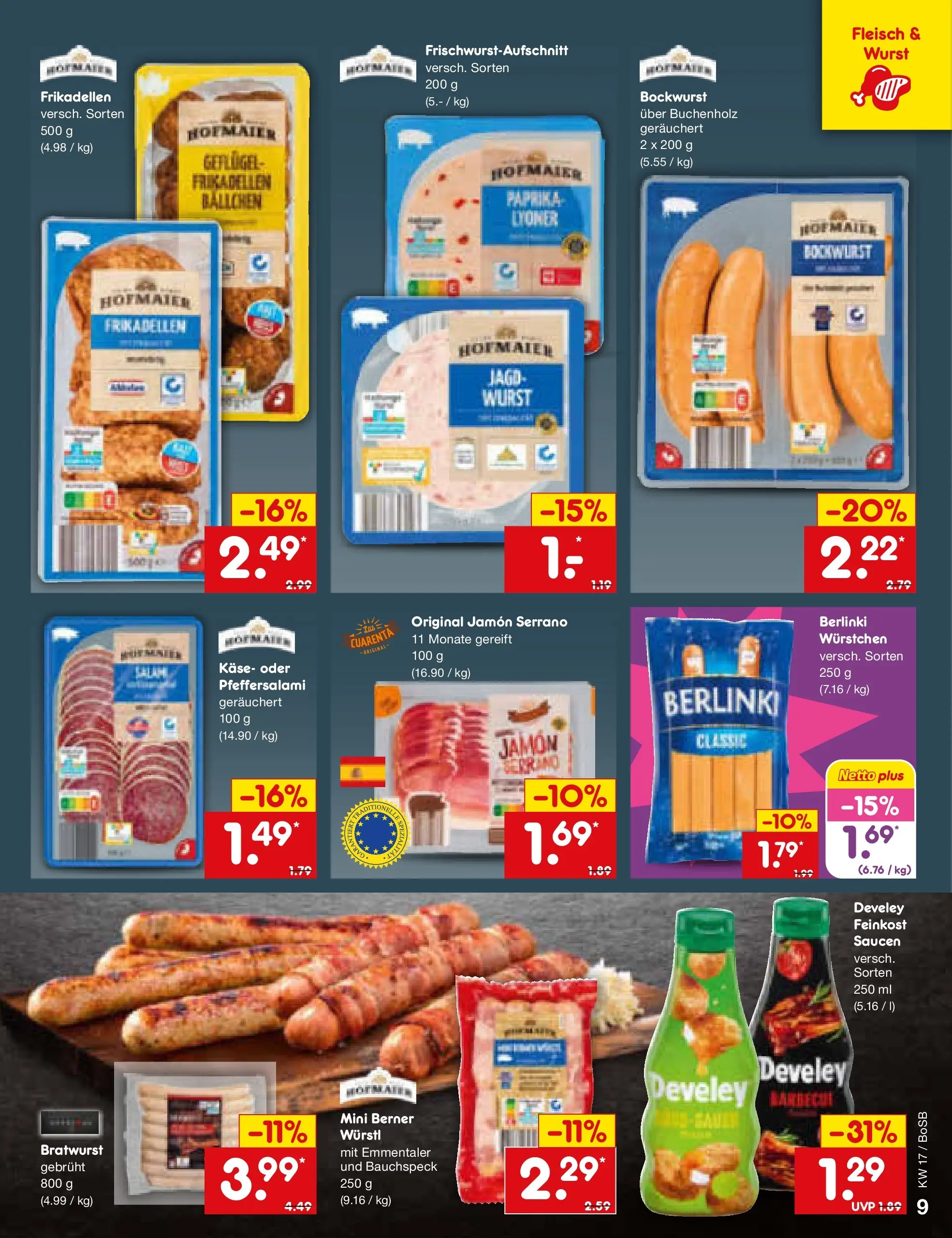 Netto Marken-Discount Prospekt Stadtlohn	 (ab 20.04.2026) » Angebote | Seite: 11 | Produkte: Käse, Bratwurst, Paprika, Wurst