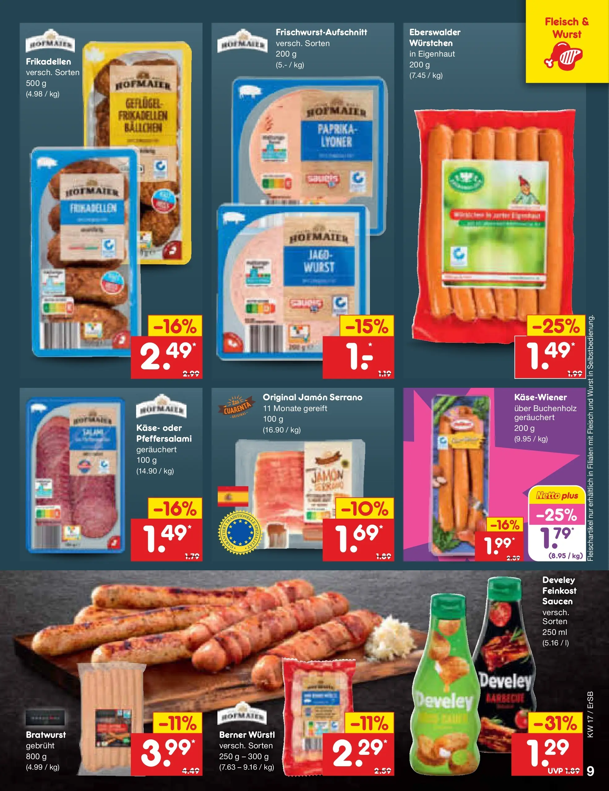 Netto Marken-Discount Prospekt Nordhausen	 (ab 19.04.2026) » Angebote | Seite: 11 | Produkte: Würstl, Bratwurst, Wurst, Fleisch