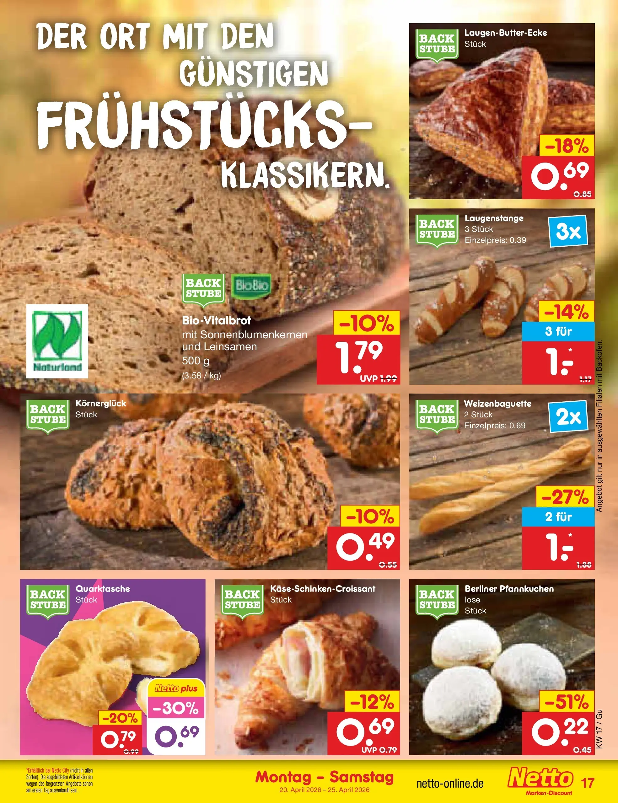 Netto Marken-Discount Prospekt Machern	 (ab 19.04.2026) » Angebote | Seite: 19 | Produkte: Berliner, Pfannkuchen