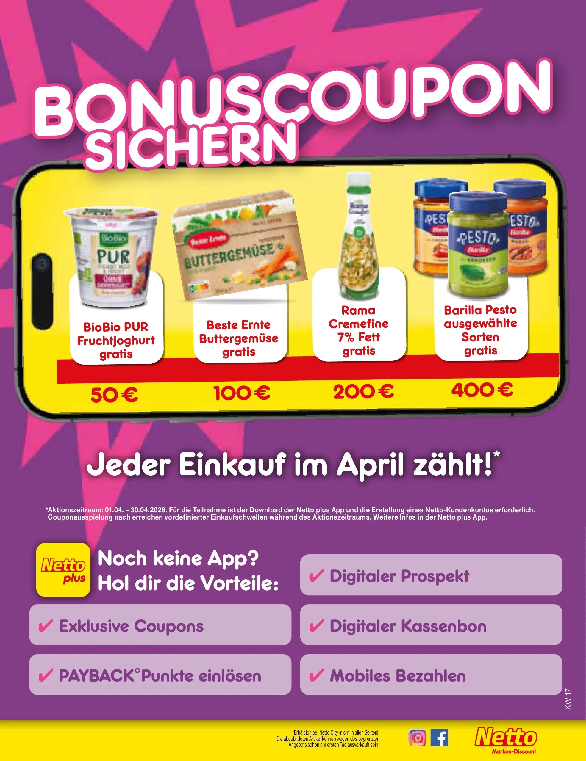 Netto Marken-Discount Prospekt Nordhausen	 (ab 19.04.2026) » Angebote | Seite: 60 | Produkte: Rama, Barilla, Barilla pesto, Fruchtjoghurt