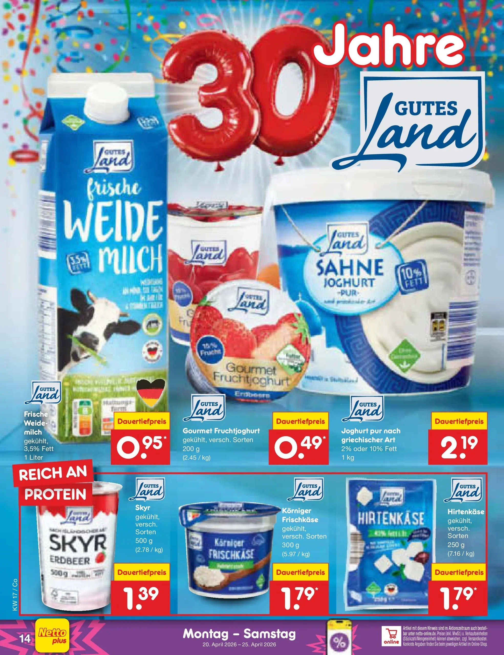 Netto Marken-Discount Prospekt Bitterfeld-Wolfen	 (ab 19.04.2026) » Angebote | Seite: 16 | Produkte: Joghurt, Fruchtjoghurt, Skyr, Frischkase
