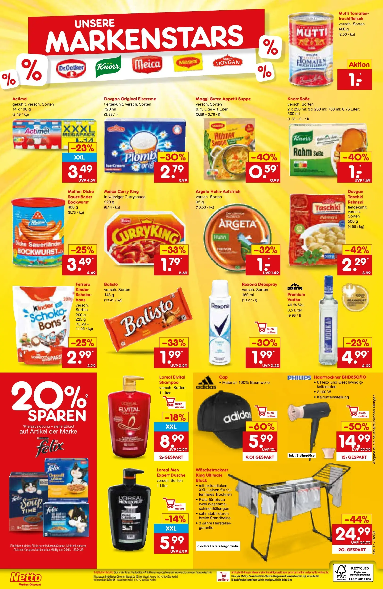 Netto Marken-Discount Prospekt Stadtlohn	 (ab 20.04.2026) » Angebote | Seite: 29 | Produkte: Philips, Tomaten, Knorr, Soße
