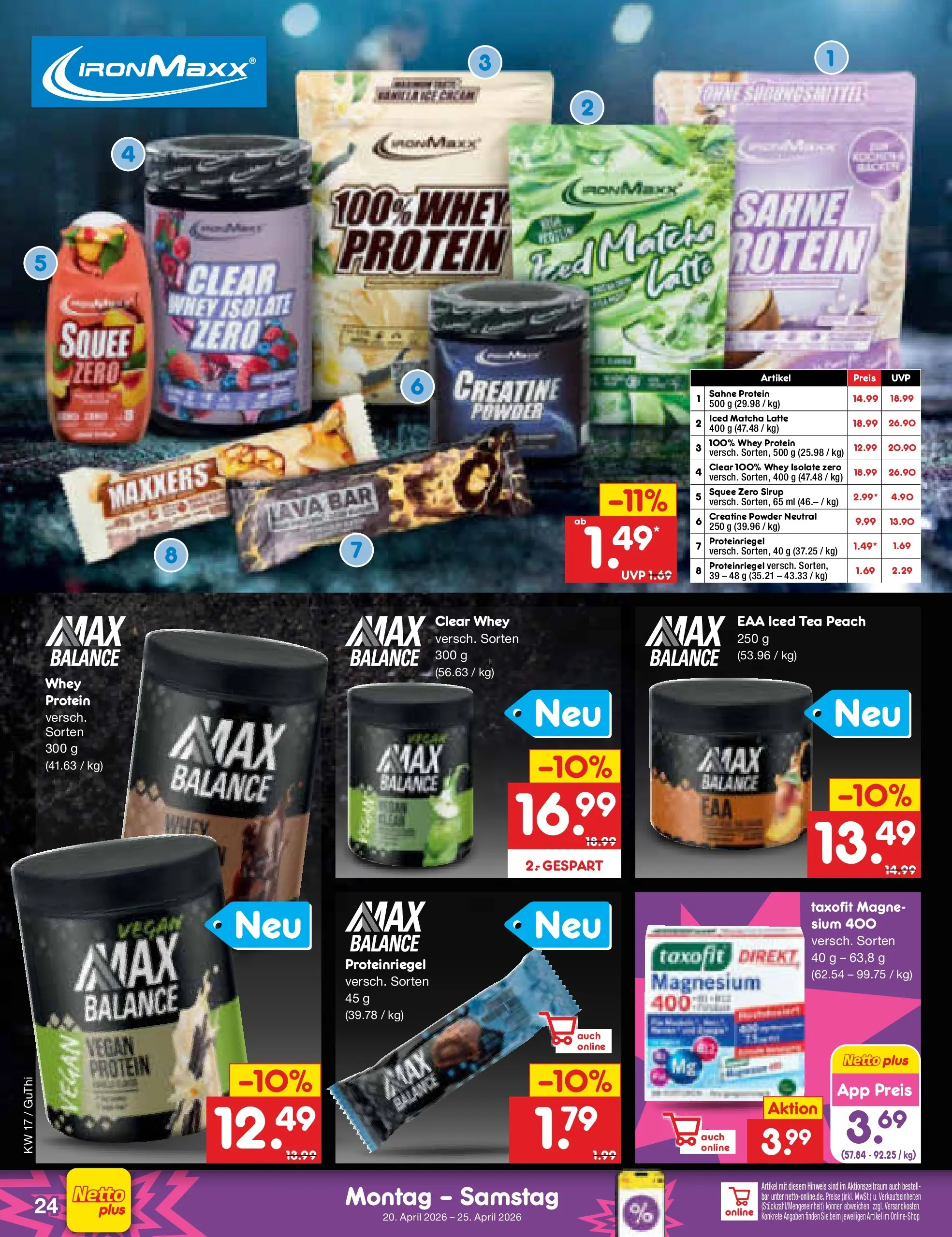 Netto Marken-Discount Prospekt Machern	 (ab 19.04.2026) » Angebote | Seite: 34 | Produkte: Sirup, Sahne