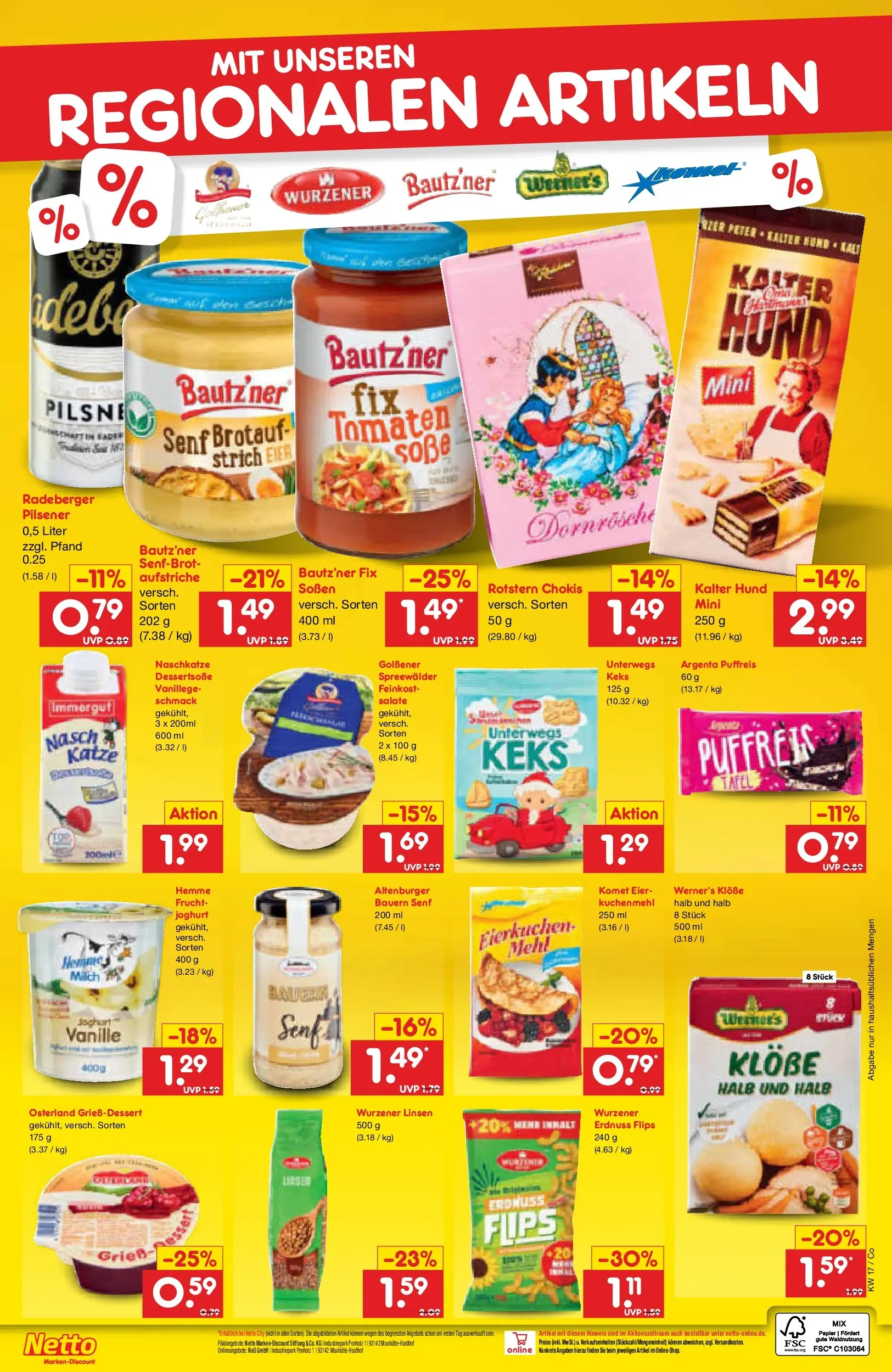 Netto Marken-Discount Prospekt Bitterfeld-Wolfen	 (ab 19.04.2026) » Angebote | Seite: 29 | Produkte: Mehl, Joghurt, Eier, Soße