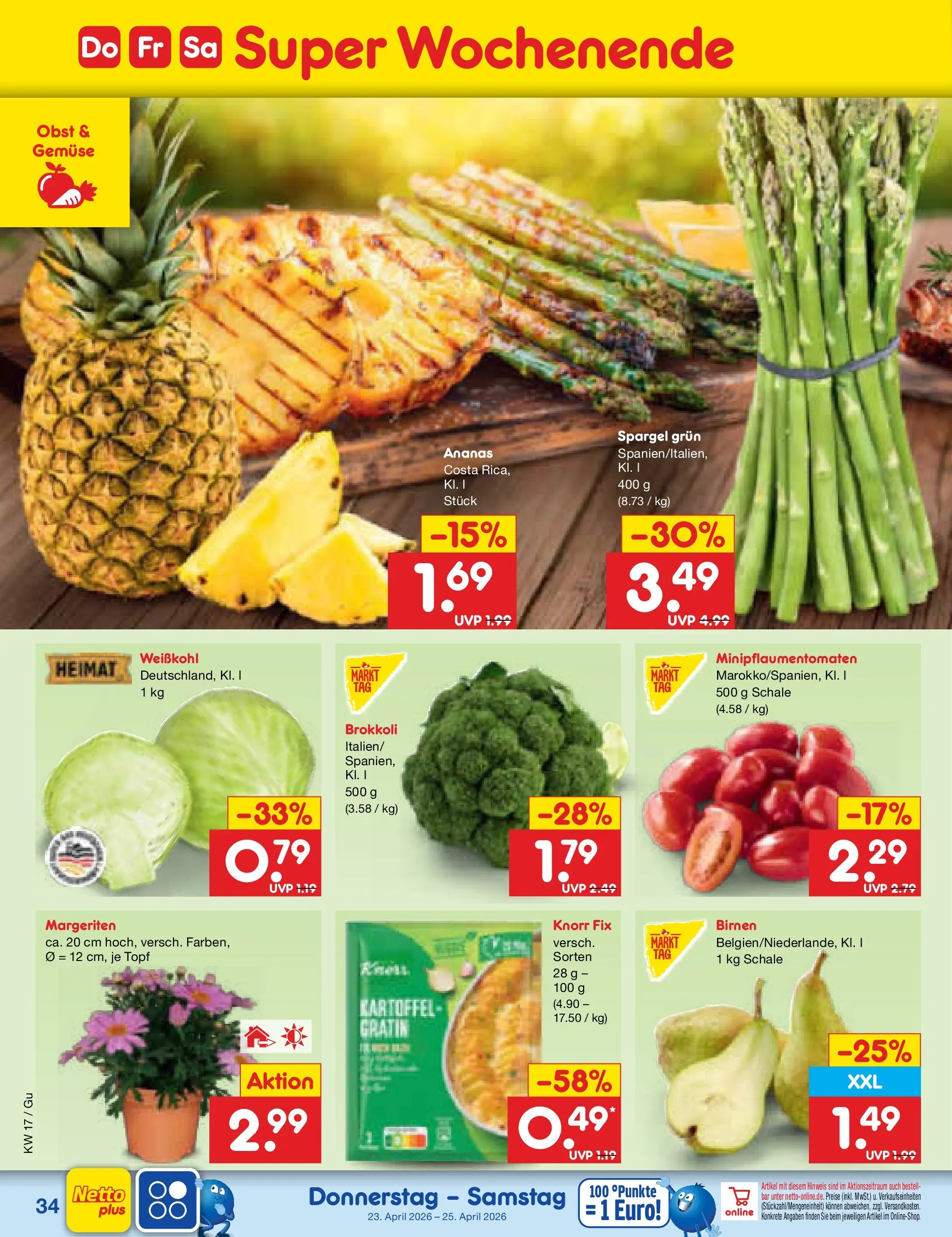 Netto Marken-Discount Prospekt Machern	 (ab 19.04.2026) » Angebote | Seite: 50 | Produkte: Ananas, Spargel, Gemüse, Brokkoli