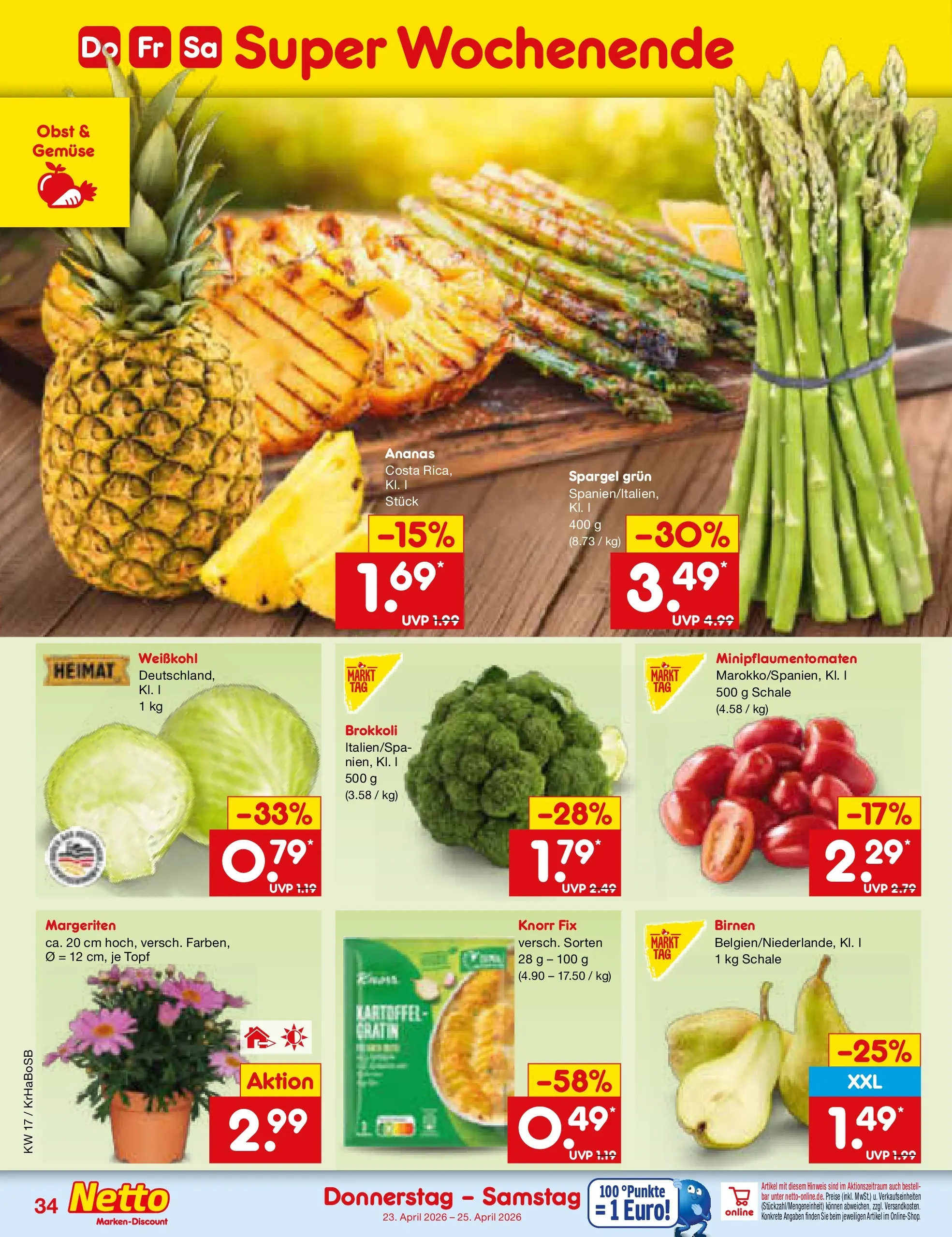 Netto Marken-Discount Prospekt Wuppertal	 (ab 20.04.2026) » Angebote | Seite: 50 | Produkte: Knorr fix, Knorr, Spargel, Brokkoli