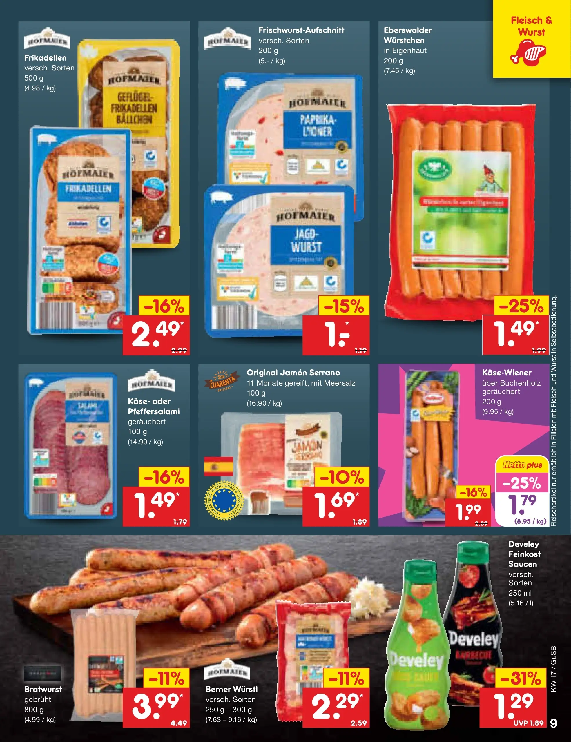 Netto Marken-Discount Prospekt Machern	 (ab 19.04.2026) » Angebote | Seite: 11 | Produkte: Würstl, Bratwurst, Paprika, Fleisch
