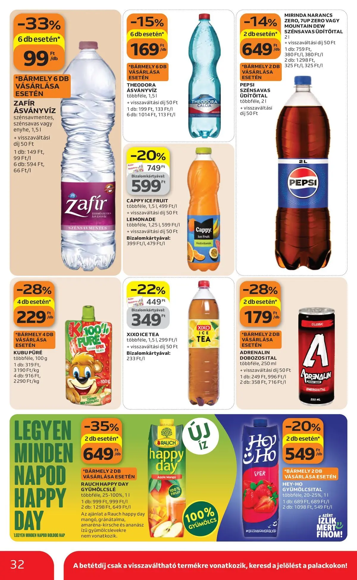 Auchan akciós újság Szolnok - 2026.04.16. -tól/töl > akció, lapozható szórólap 🛍️ | Oldal: 32 | Termékek: Gyümölcs, Ásványvíz, Ananász, Eper