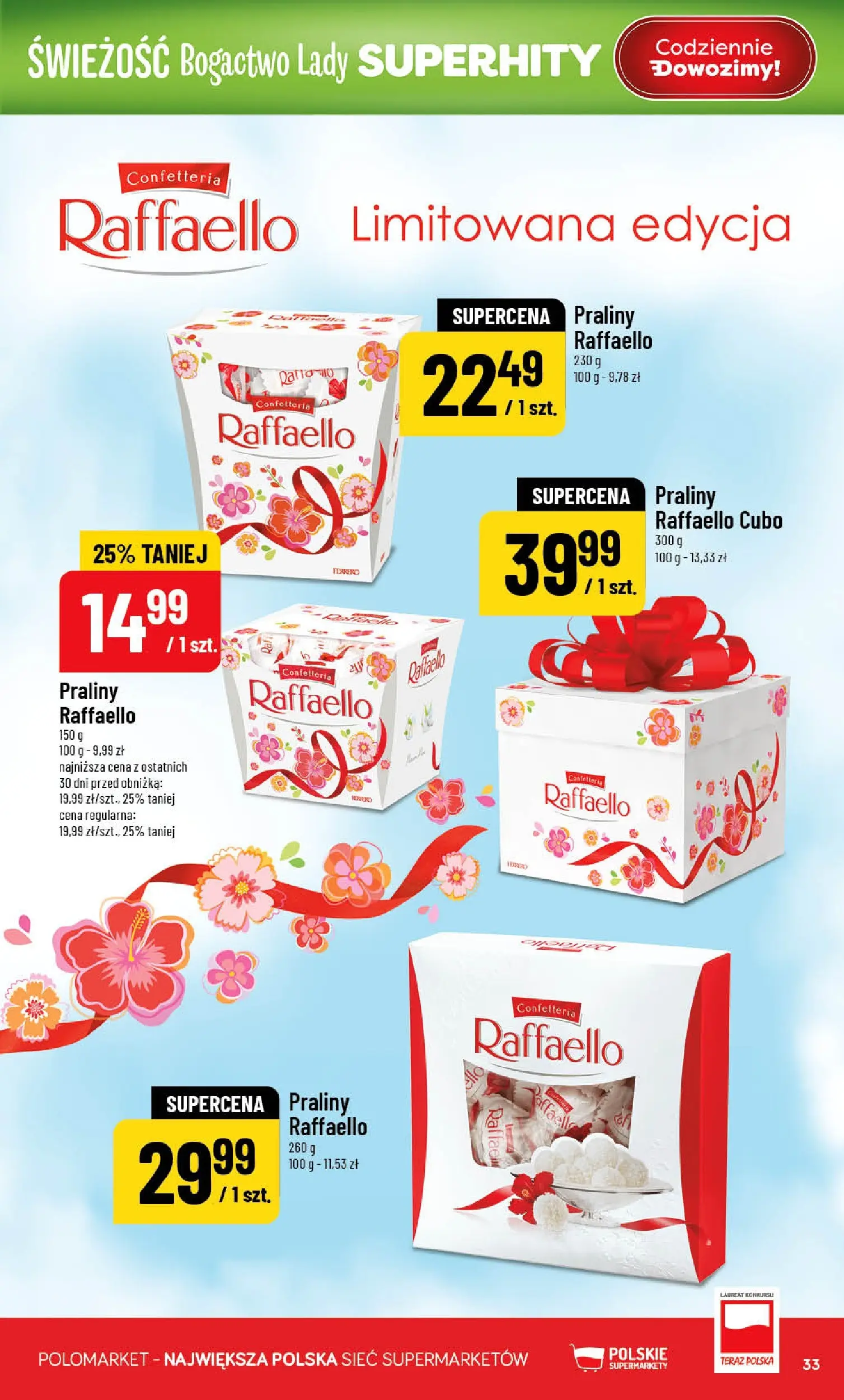 Nowa POLOmarket gazetka od jutra 15.04.2026 | Strona: 33 | Produkty: Praliny