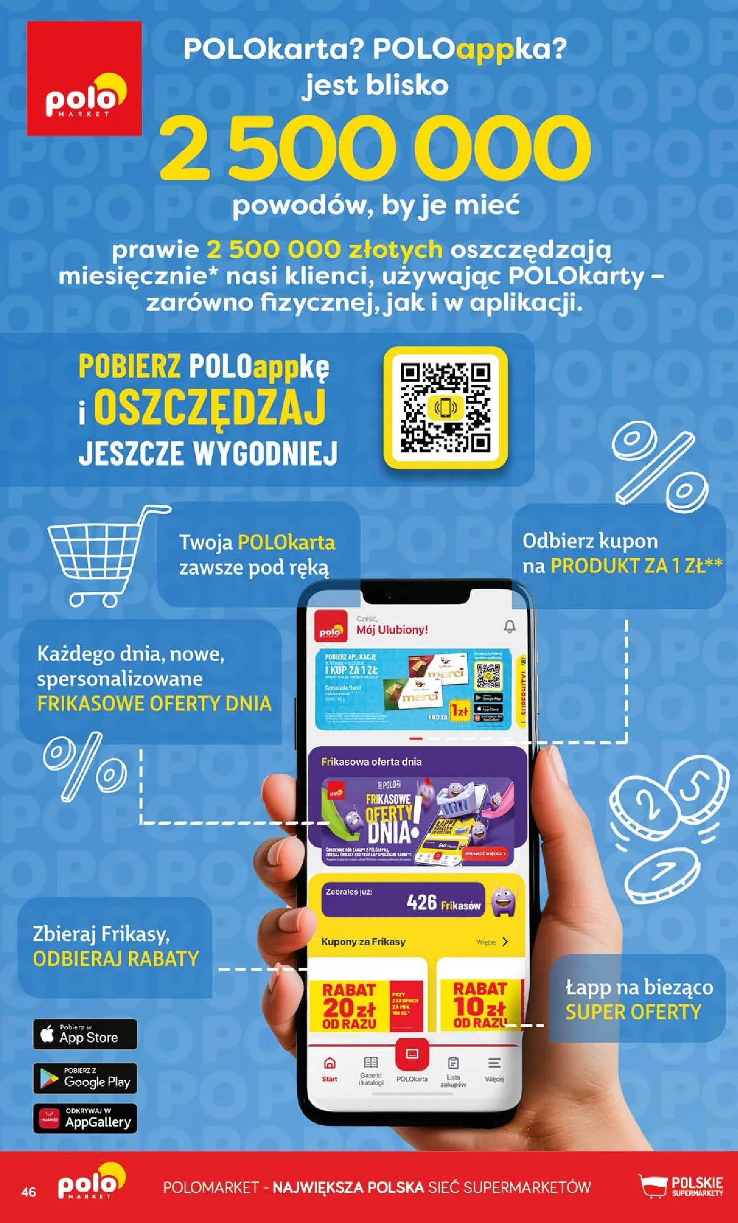 Nowa POLOmarket gazetka od jutra 15.04.2026 | Strona: 46 | Produkty: Merci, Czekolada