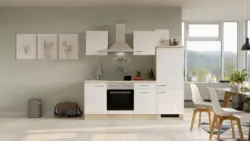 K&uuml;chenbloc Valero mit Ger&auml;ten Eiche/Wei&szlig; B: ca. 220 cm